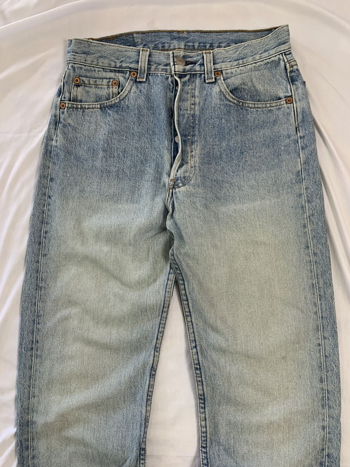 Levi's Vintage Clothing 90s levis 501 vintage jeans blue wash usa made Size US 28 / EU 44 - 6 Thumbnail