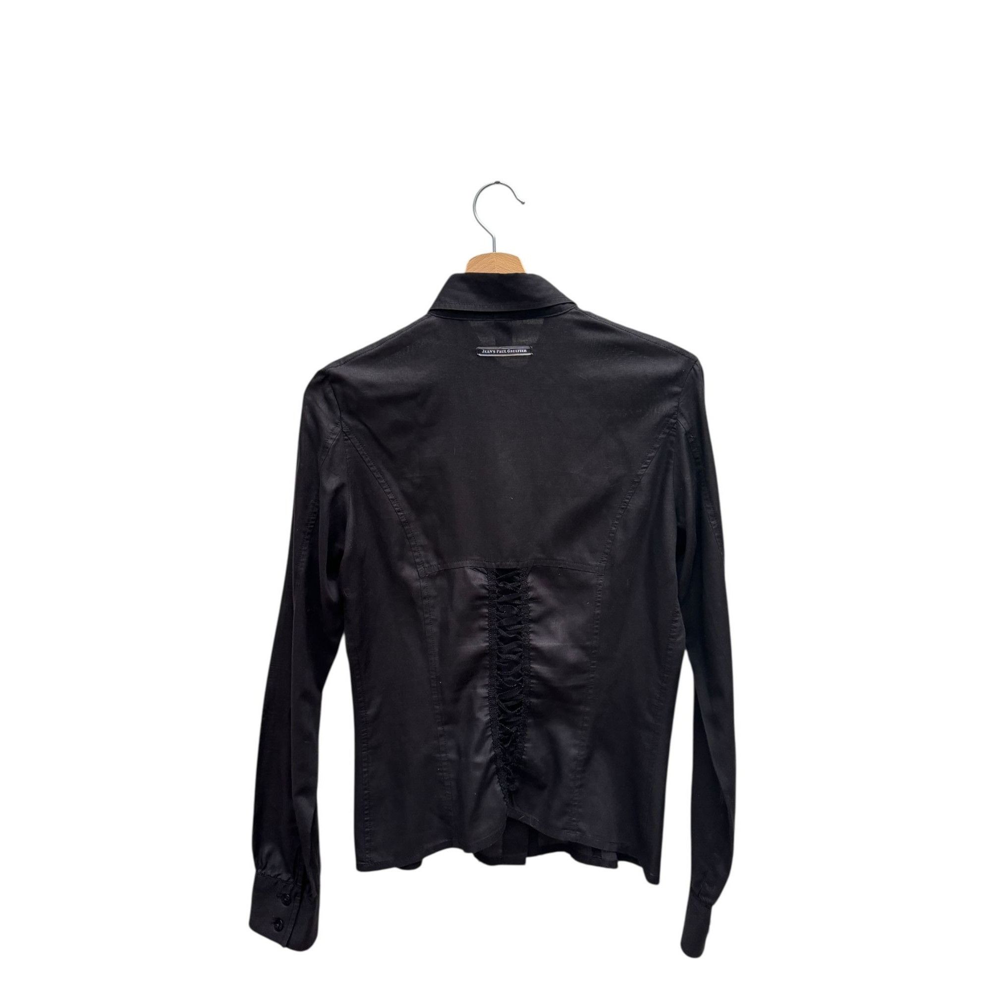 Jean Paul Gaultier Black Coated Corset Shirt Size M / US 6-8 / IT 42-44 - 3 Thumbnail
