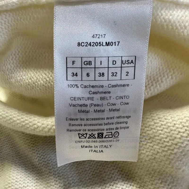 Dior Dior Embroidered Cashmere Cardigan in Cream . Size M / US 6-8 / IT 42-44 - 6 Thumbnail
