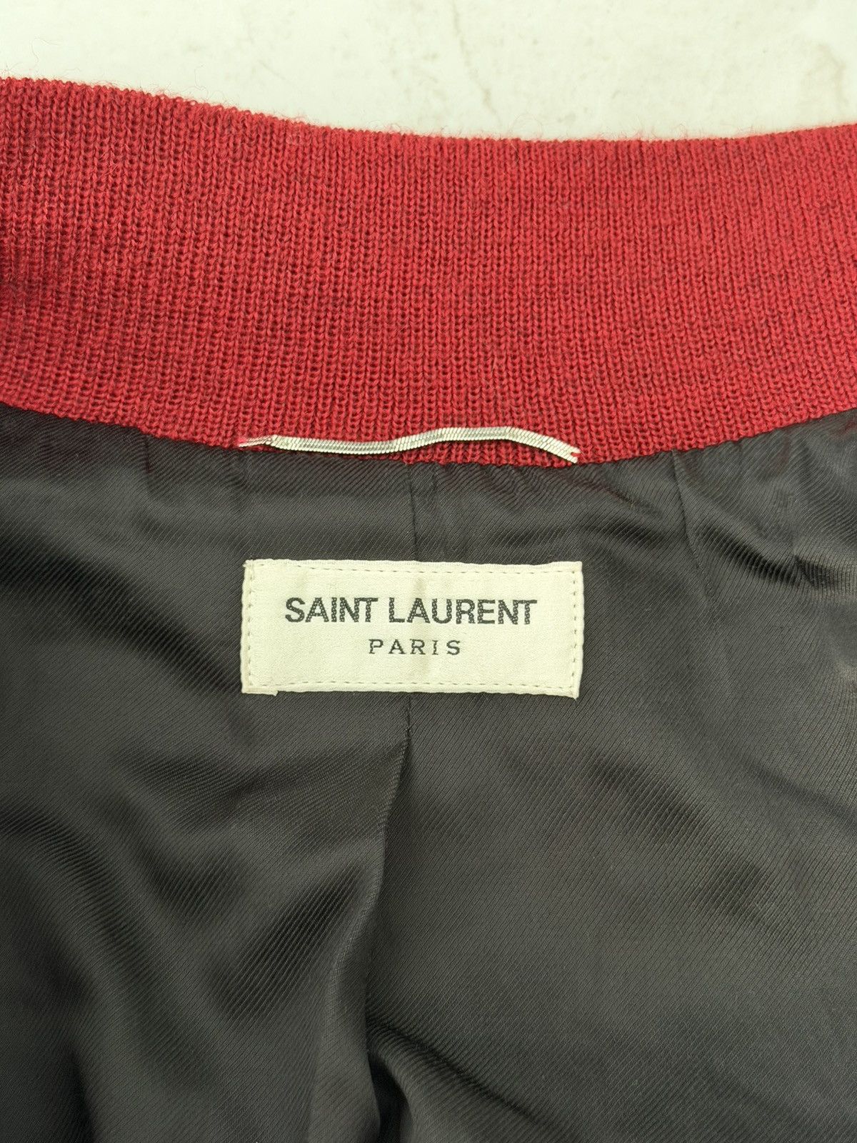 Saint Laurent Paris Saint Laurent Paris Teddy Rare Red 🩸 Jacket Sz. 52 Size US L / EU 52-54 / 3 - 5 Thumbnail