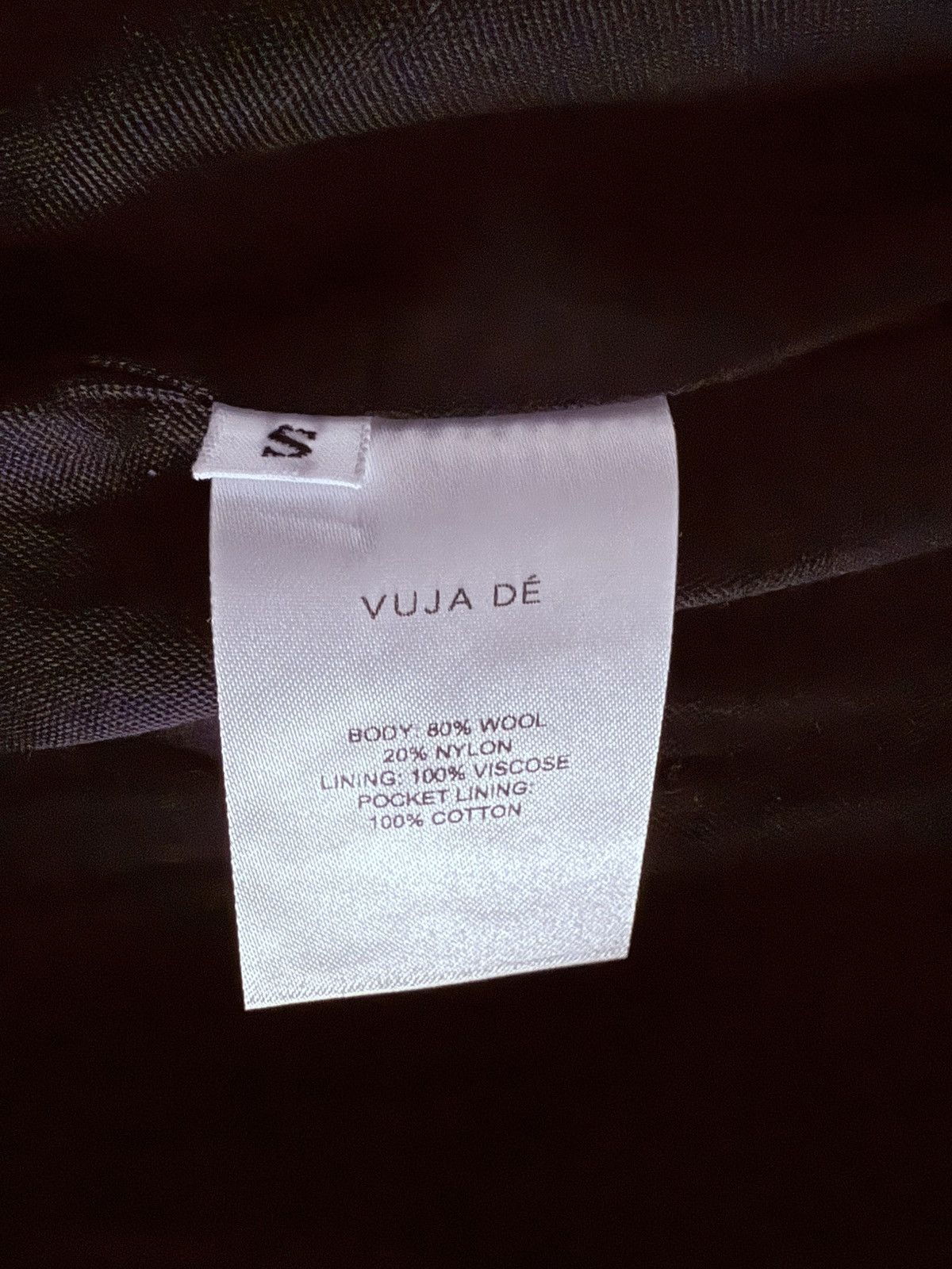 Vuja De Vuja De Minimal Jacket in Wool/Nylon [SMALL] Size US S / EU 44-46 / 1 - 6 Thumbnail