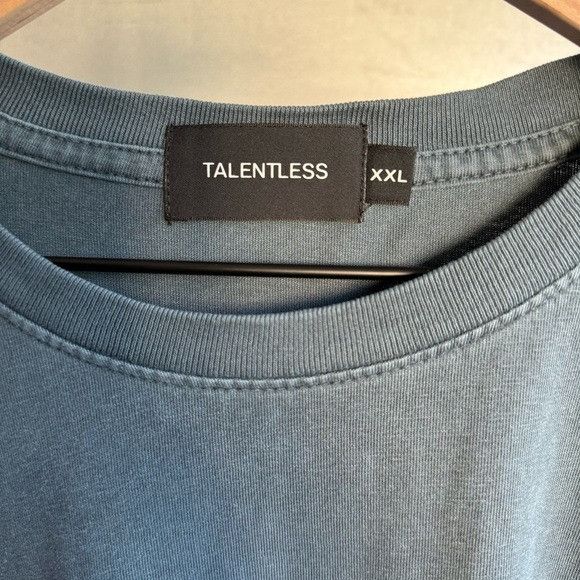 Designer × Talentless NEW TALENTLESS MENS PREMIUM SLATE BLUE TEE SZ 2XL XXL Size US XXL / EU 58 / 5 - 4 Thumbnail