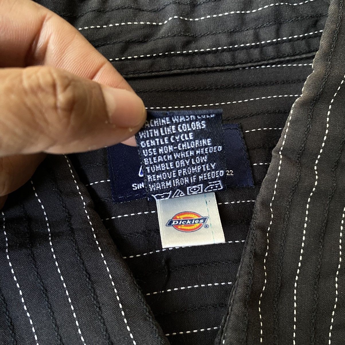 Dickies Dickies Black Shirt with White and Black Stitched Stripes Size US XXL / EU 58 / 5 - 8 Thumbnail
