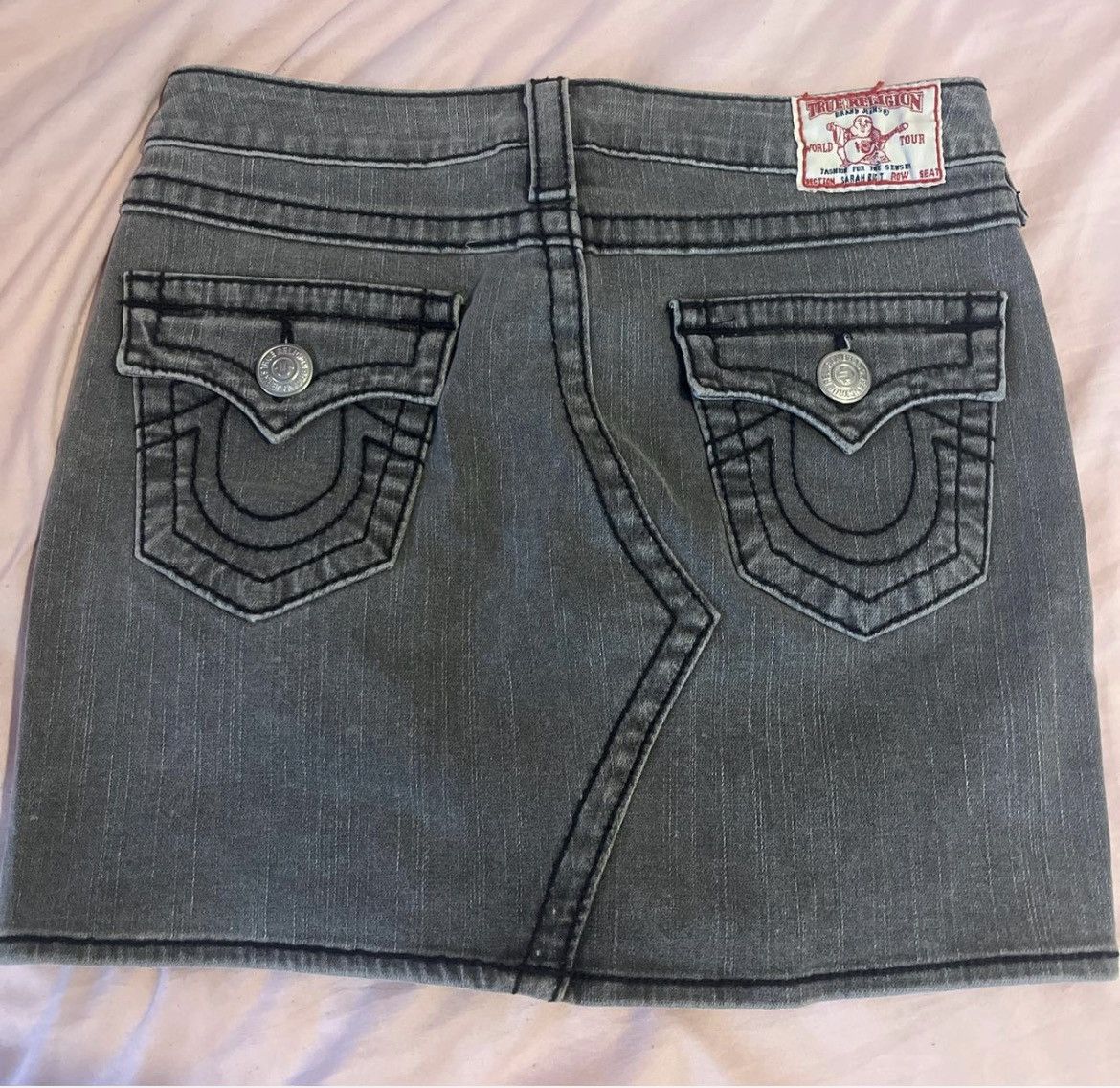 True Religion Black denim true religion skirt size 25! Size 35" - 3 Thumbnail