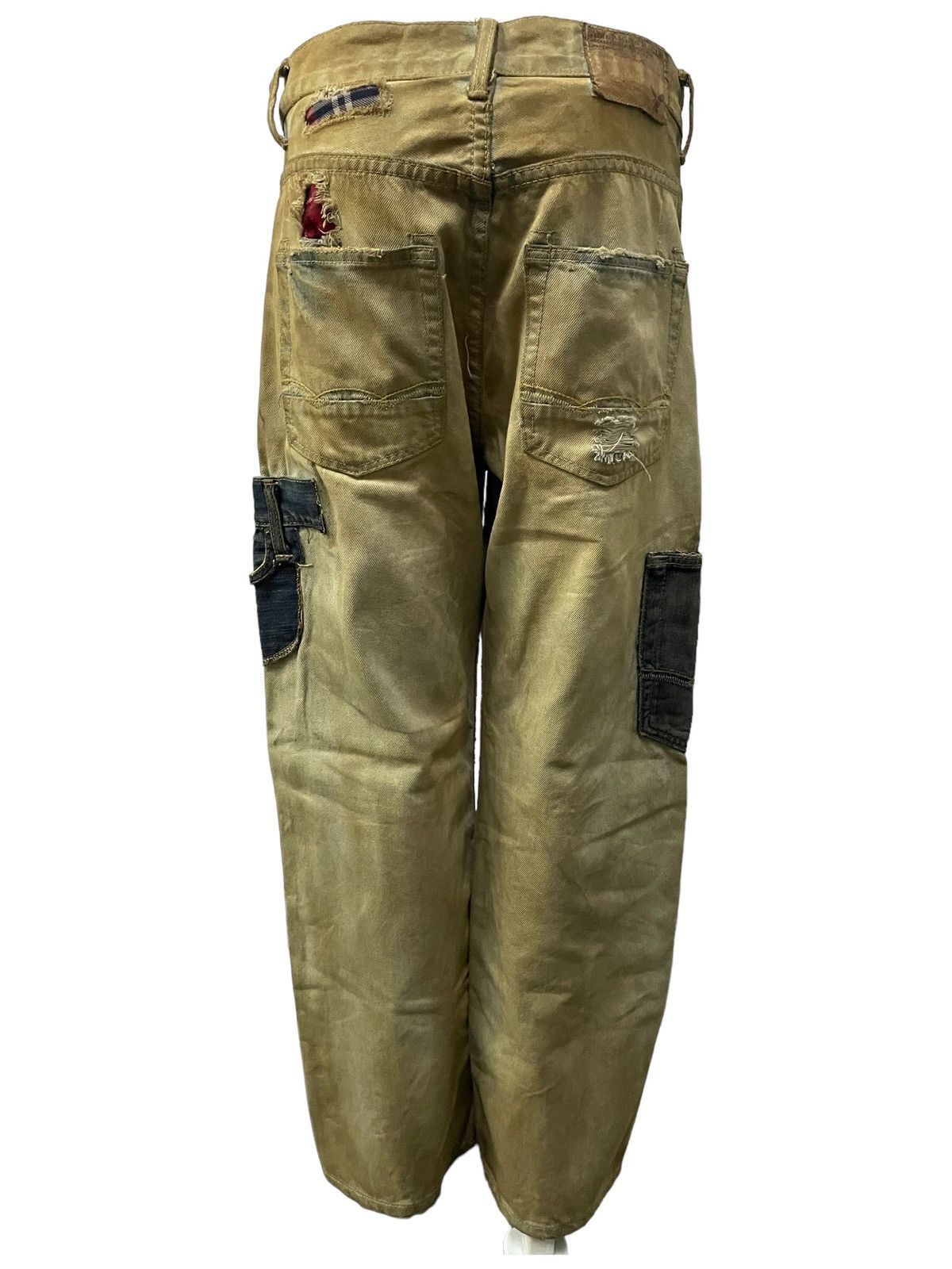 Hysteric Glamour × Japanese Brand American Eagle Patch work Mud Wash Dirty Loose Jeans Size US 30 / EU 46 - 6 Thumbnail
