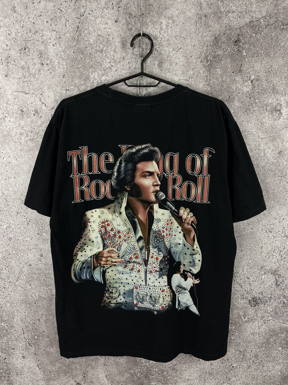 Band Tees × Vintage Rock Tees Vintage Elvis Presley Double Big Logo Size L Size US L / EU 52-54 / 3 - 6 Thumbnail