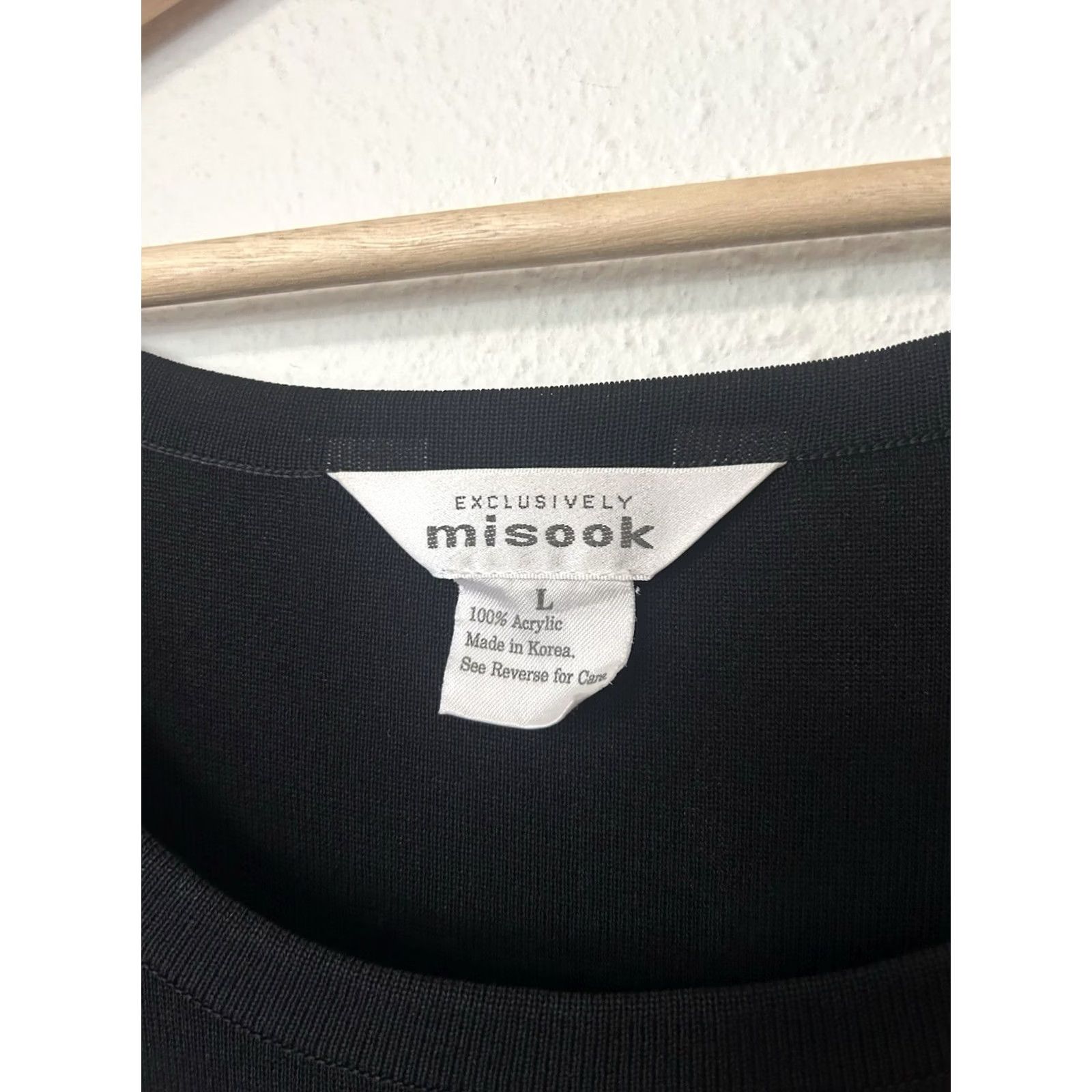 Vintage VINTAGE Misook Black Scoop Neck Knit Maxi Sheath Dress Side Slit L Size L / US 10 / IT 46 - 2 Thumbnail