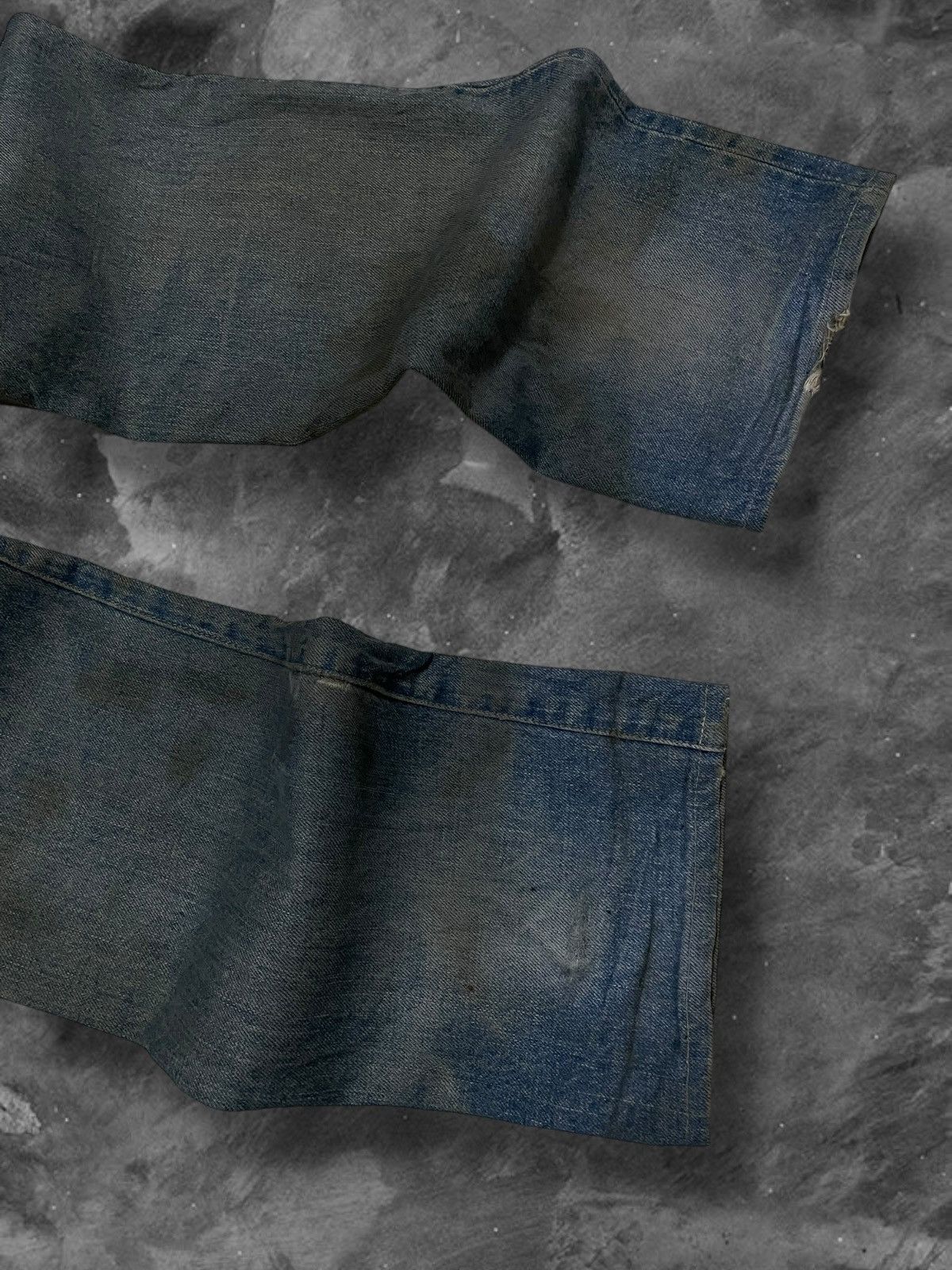 Japanese Brand Vintage 1990s Japan Designer POINT War Control Mudwash Denim Size US 29 - 13 Thumbnail