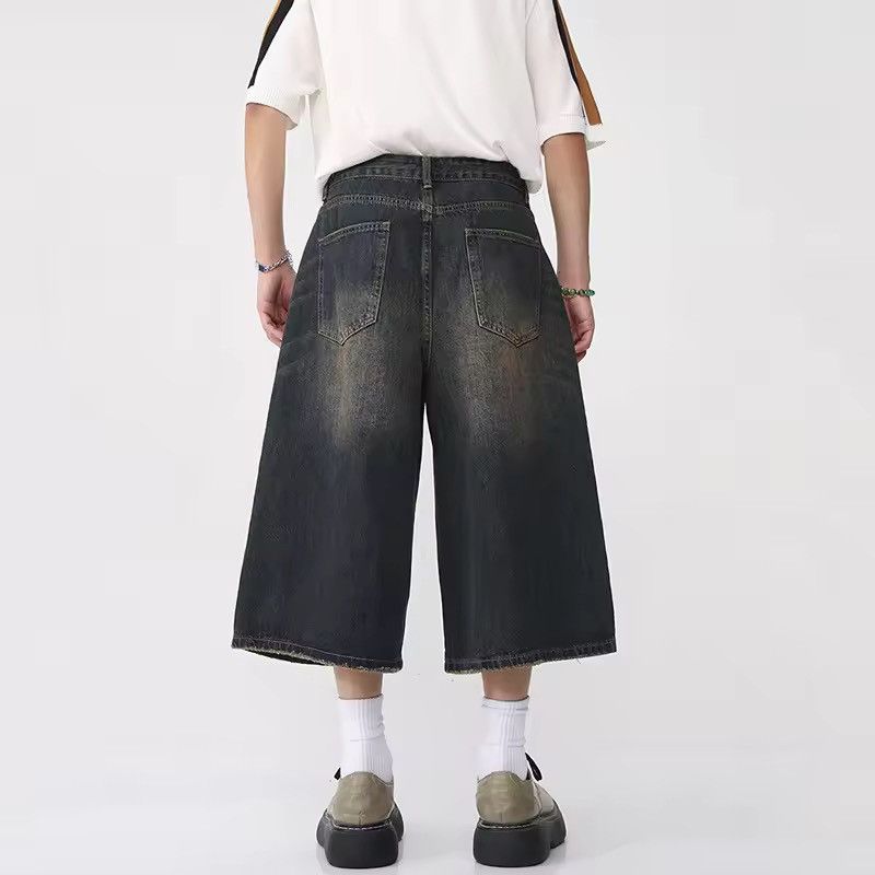 Japanese Brand Wide Leg Baggy Jeans Denim Size US 33 - 5 Thumbnail