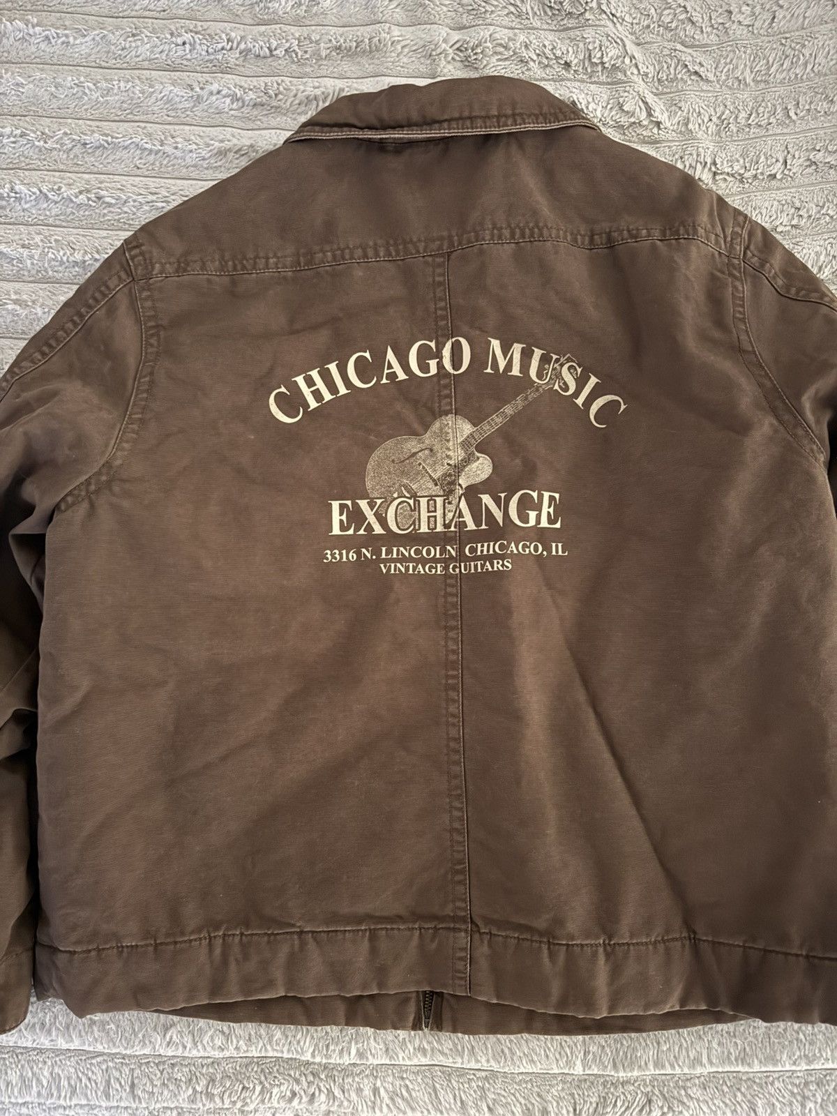 Vintage vintage chicago music vtg guitar thrashed flight jacket coat Size US L / EU 52-54 / 3 - 3 Thumbnail