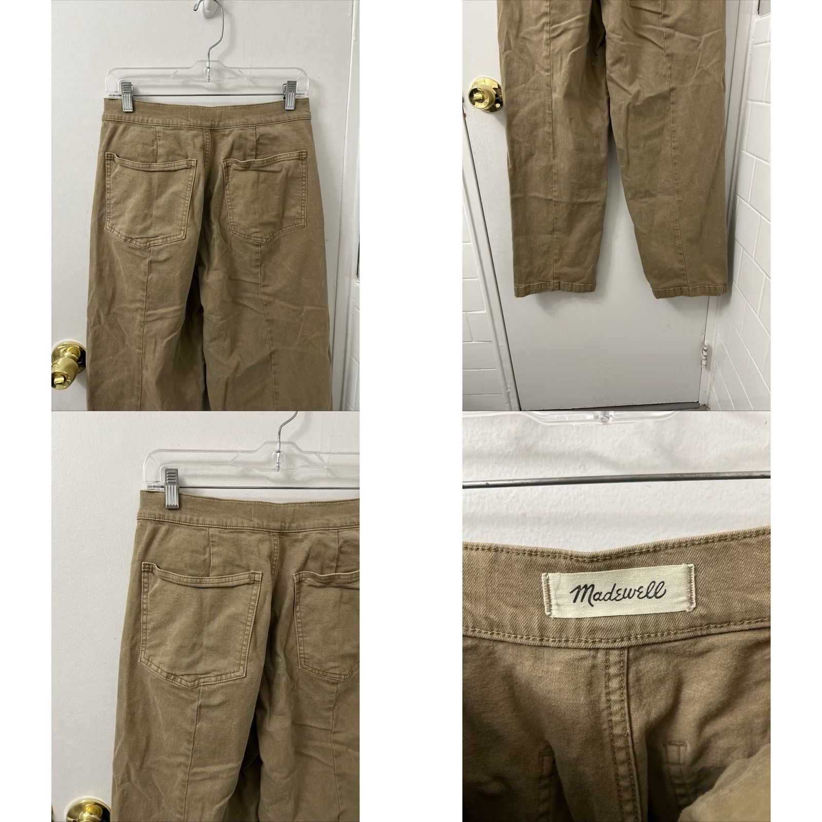Madewell Madewell Emmett Wide-Leg Crop Pants Womens 28x29 Tan Brown High Rise NP907 Size 28" / US 6 / IT 42 - 8 Thumbnail