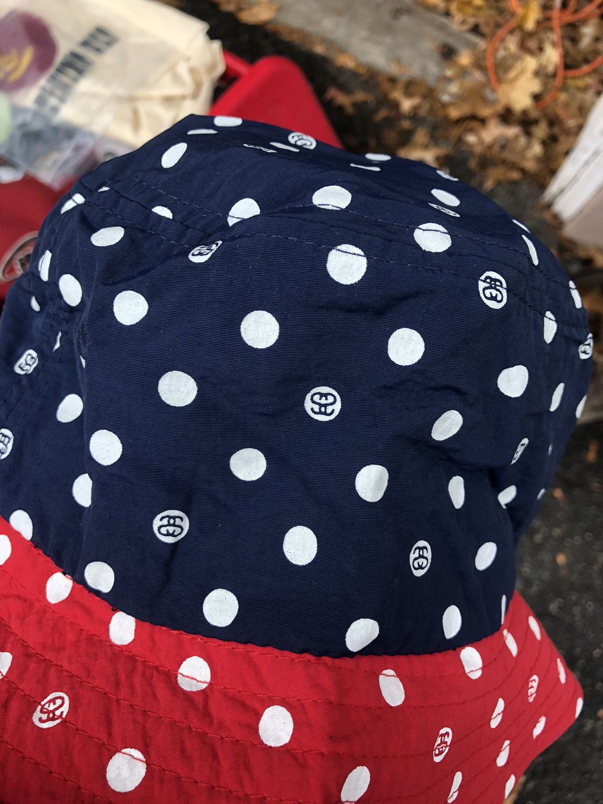 Stussy Stussy Polka Dot Bucket Red White Blue One Size M/L Size ONE SIZE - 2 Thumbnail