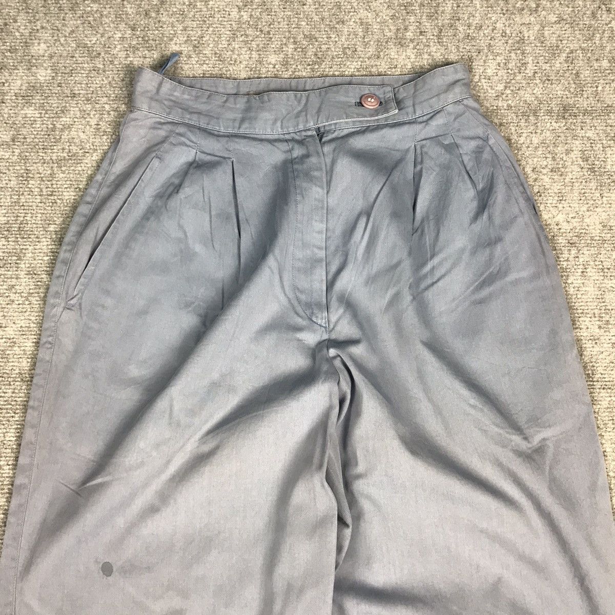 Issey Miyake × Vintage 90s Issey Miyake faded blue gray colour woman pants Size 24" / US 00 / IT 34 - 2 Thumbnail