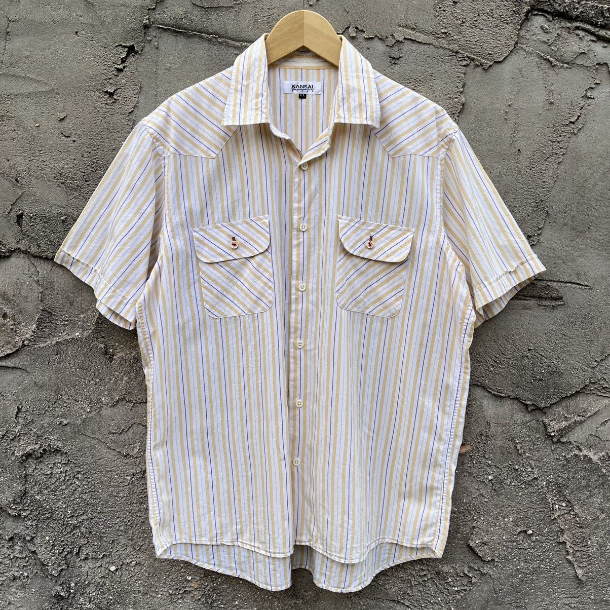 Issey Miyake 2000s - vintage kansai yamamoto stripe shirt Size US L / EU 52-54 / 3 - 1 Thumbnail