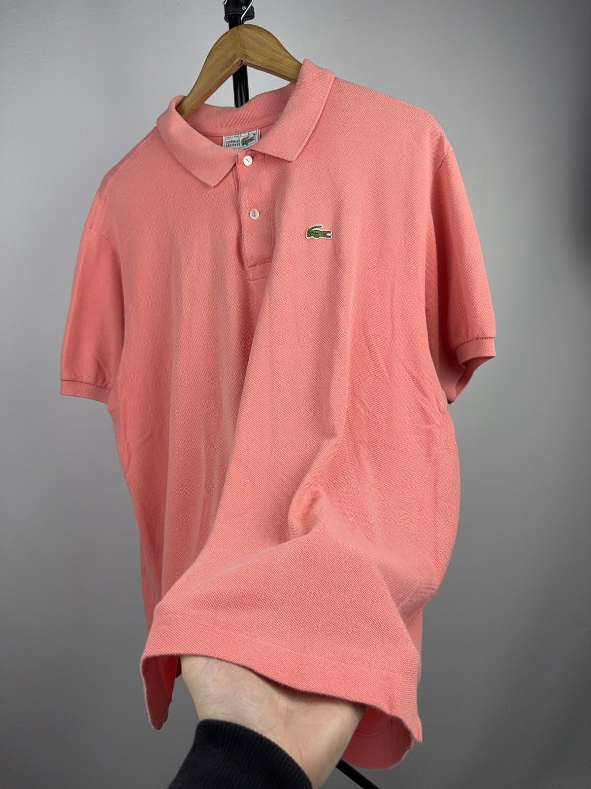 Lacoste 80s Vintage Lacoste Made France Coral Pink Polo Shirt L-XL Size US XL / EU 56 / 4 - 7 Thumbnail