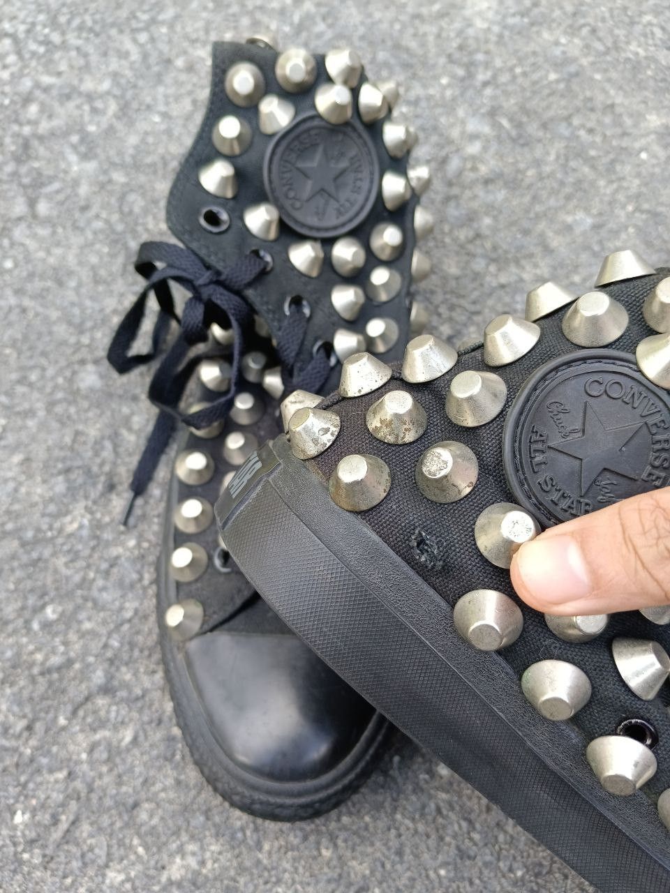 Converse CONVERSE BLACK STUDDED Size US 9 / EU 42 - 5 Thumbnail