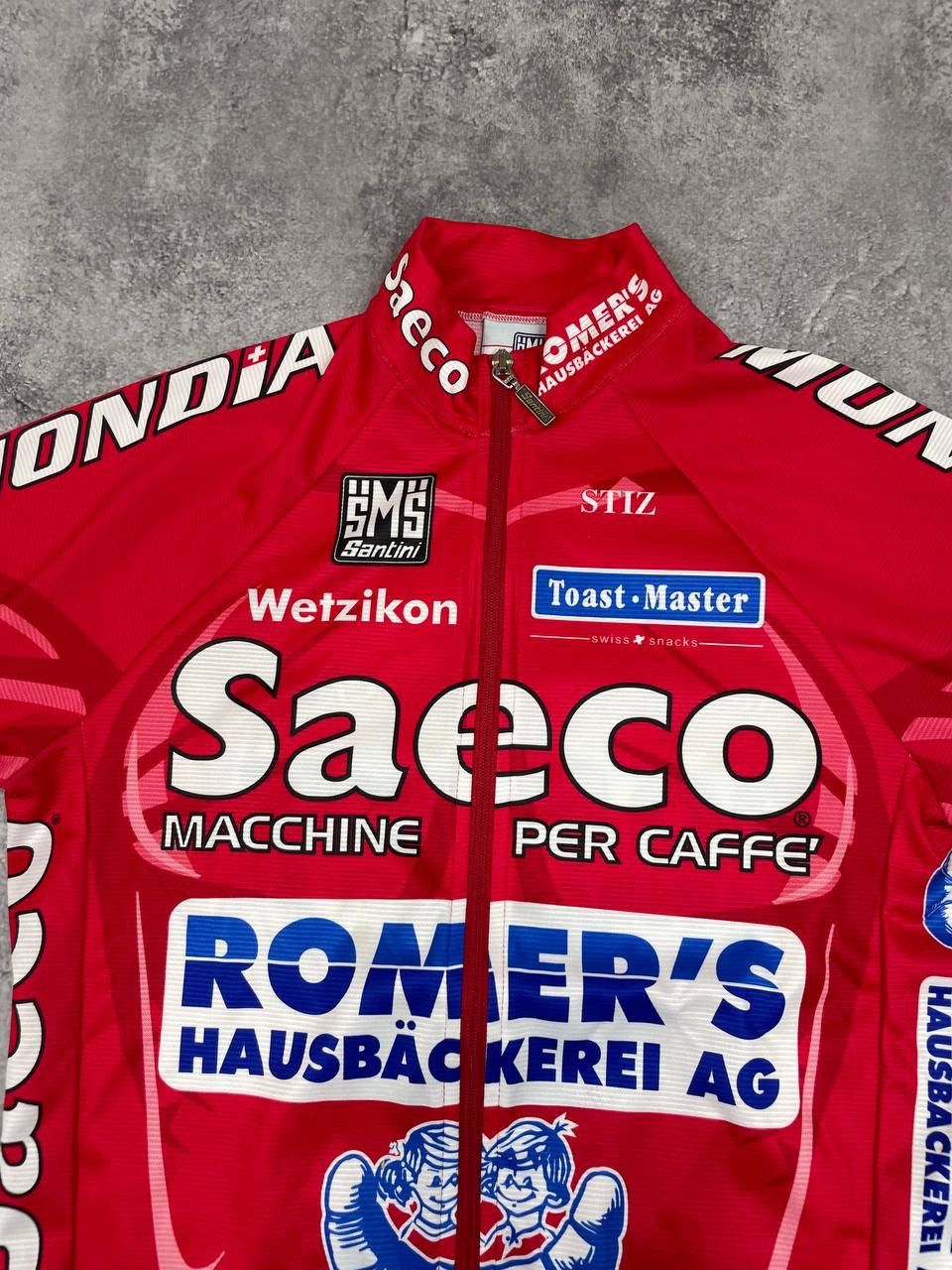 Other Santini Men Cycling Jersey Full Zip Team Saeco Romer’s Red Size US M / EU 48-50 / 2 - 2 Thumbnail