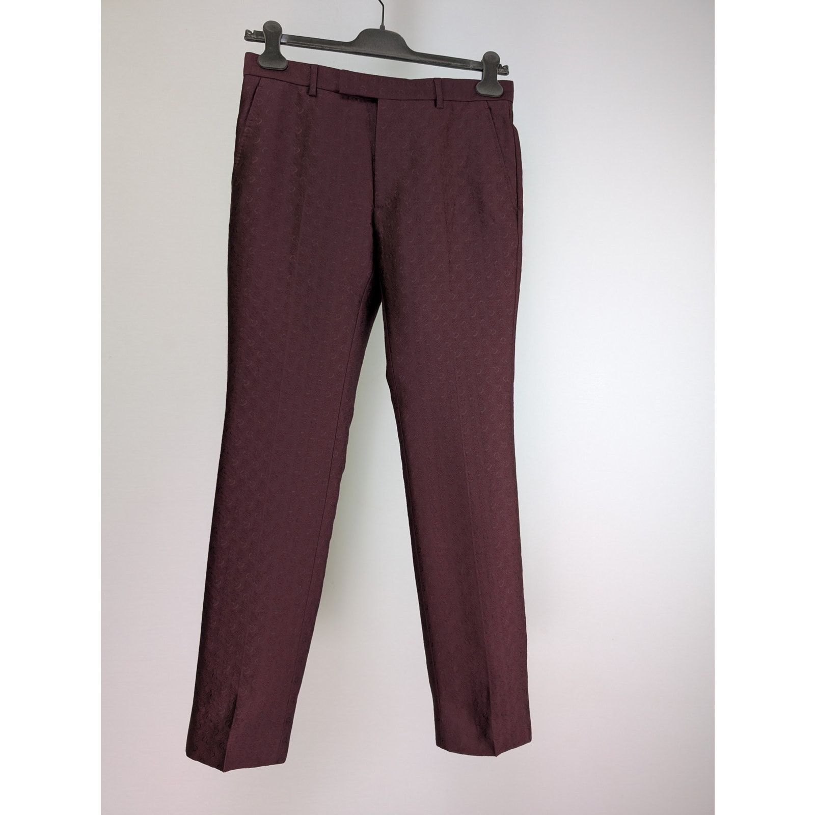 Gucci o1rshd1 Horsebit All Over Burgundy Slacks Pant in Purple Size US 30 / EU 46 - 1 Thumbnail