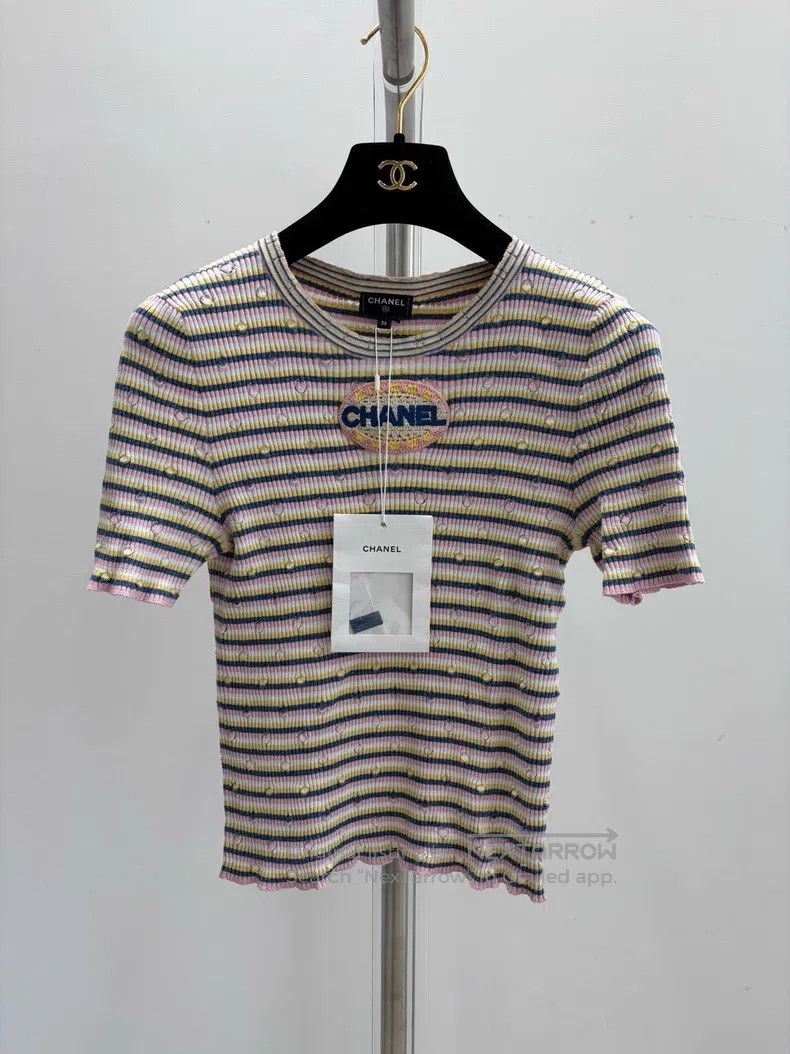 Chanel Chanel Colourful striped letter badge label knitted short Size XS / US 0-2 / IT 36-38 - 1 Thumbnail