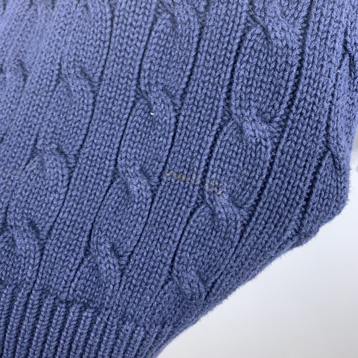 Ralph Lauren Sport Vintage Ralph Lauren Sport Cable Knit Cardigan Navy Blue XS Size XS / US 0-2 / IT 36-38 - 12 Thumbnail