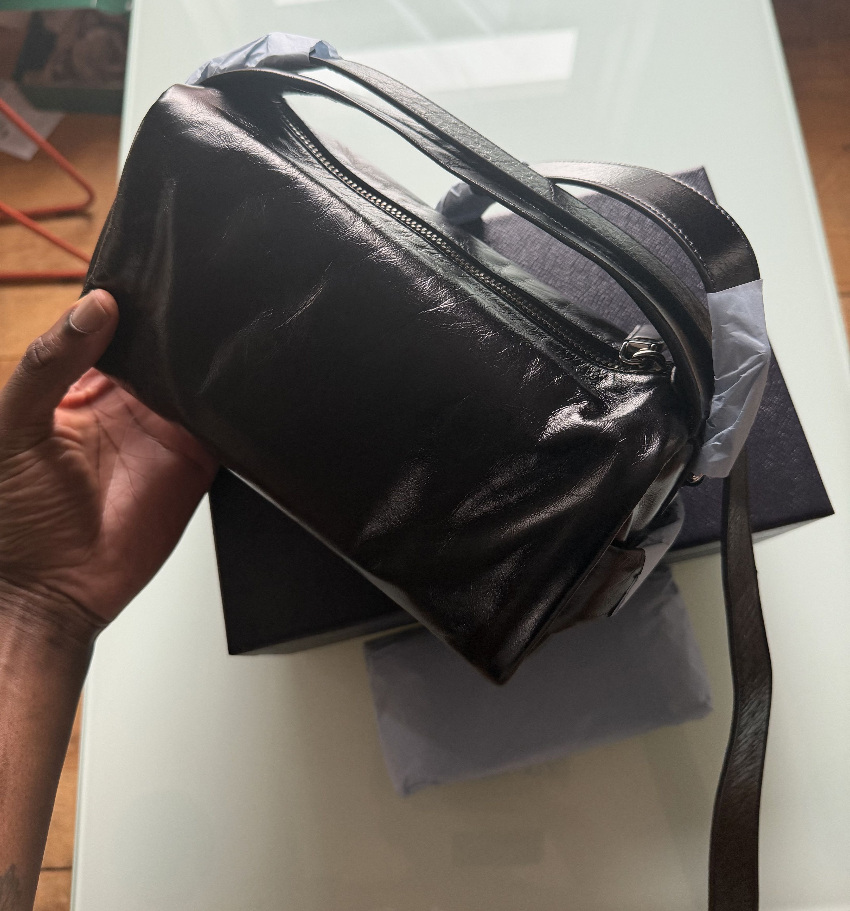 Prada Prada Black Leather Shoulder Bag MSRP $2,550 Size ONE SIZE - 14 Thumbnail
