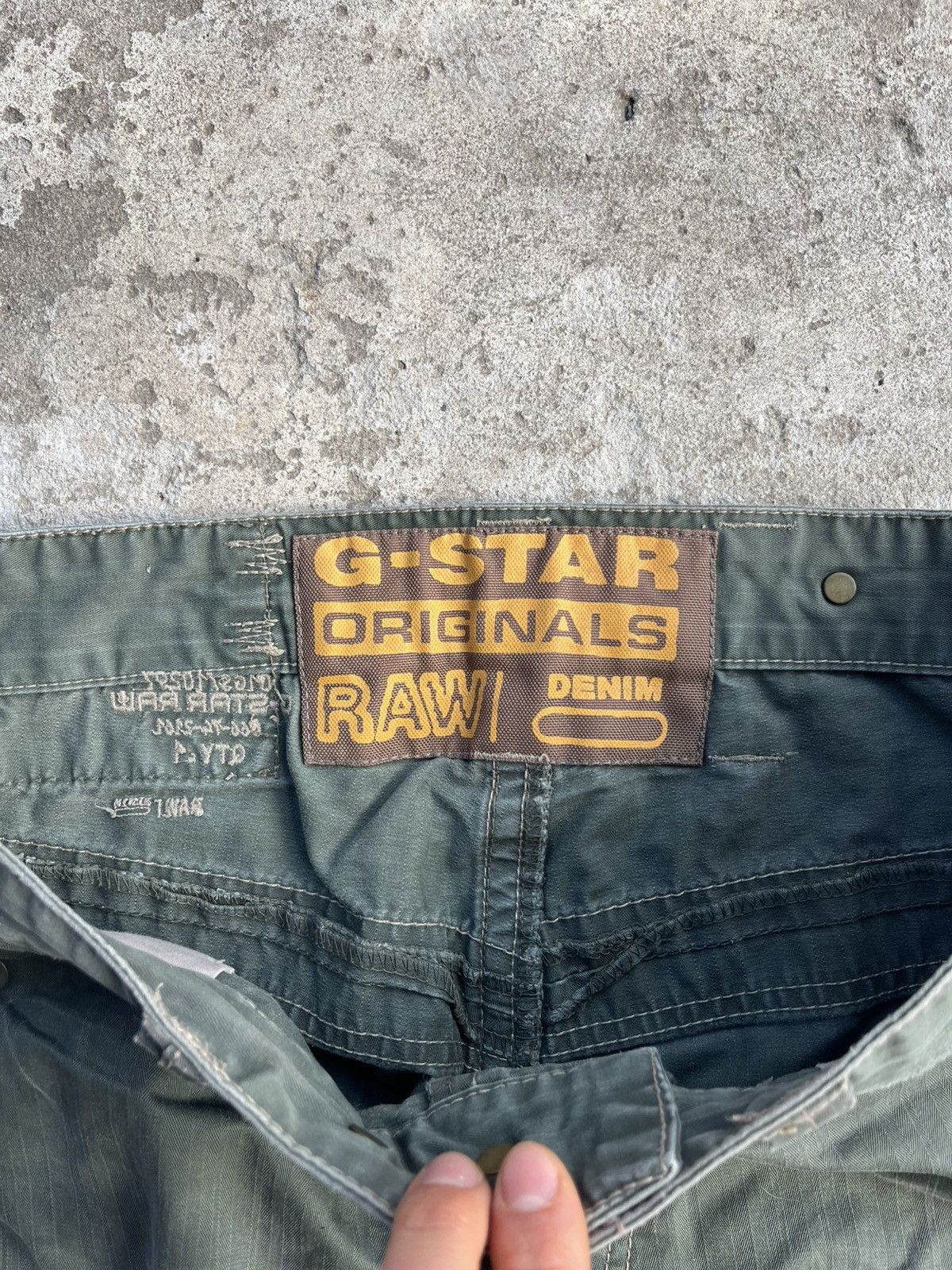 G-Star Vintage G-Star Raw Big Logo Japanese Distressed Faded Pants Size US 32 / EU 48 - 4 Thumbnail