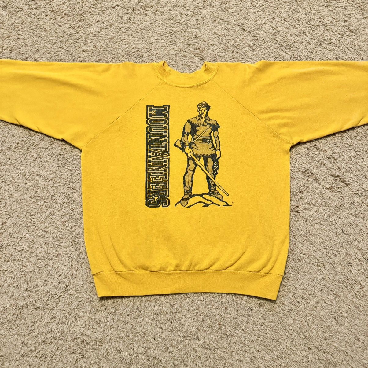 Vintage VINTAGE 80s WEST VIRGINIA MOUNTAINEERS SWEATSHIRT! Size US L / EU 52-54 / 3 - 2 Thumbnail