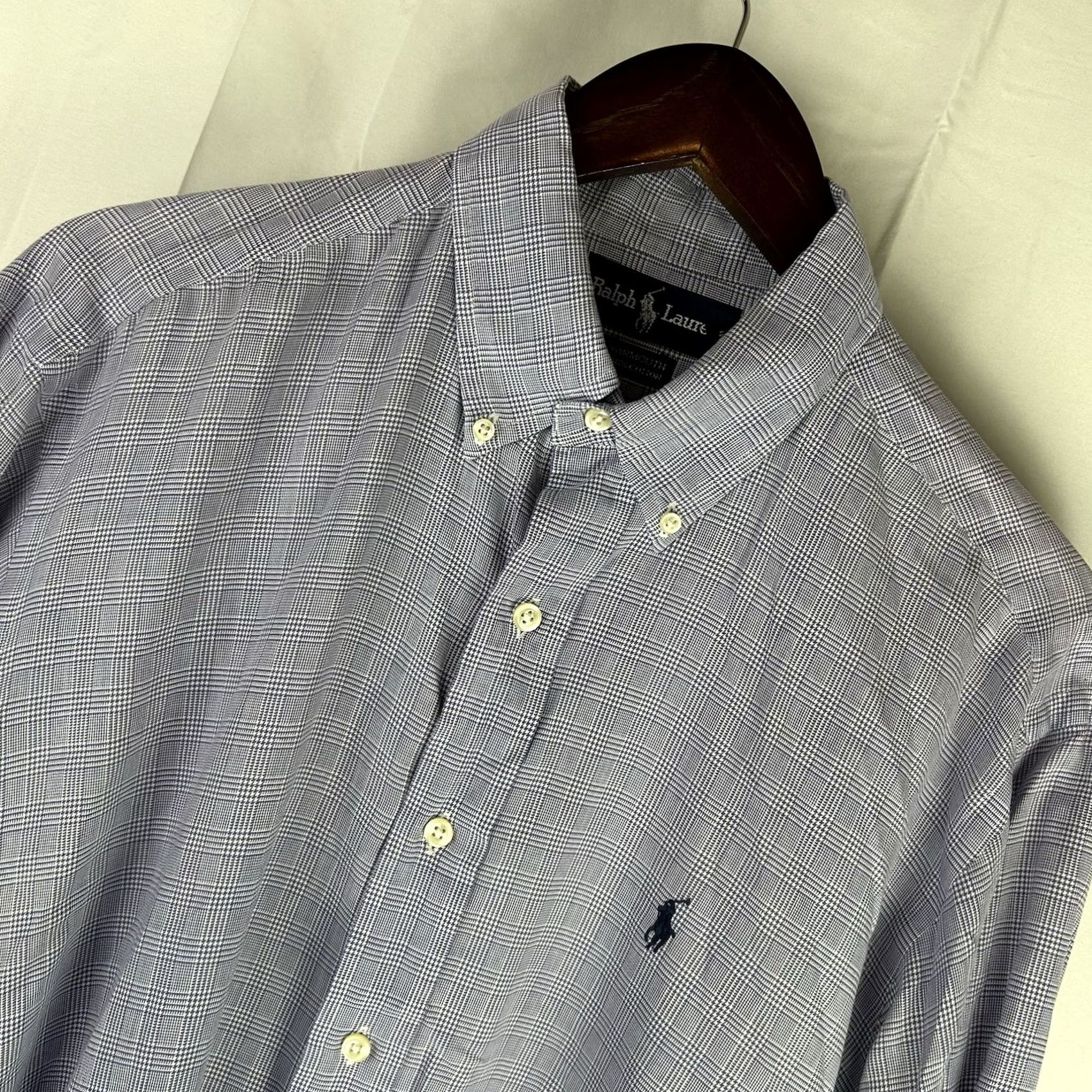 Ralph Lauren VINTAGE Ralph Lauren Yarmouth Long Sleeve Men Shirt Large 15 1/2 34/35 Purple Glen Check Size US L / EU 52-54 / 3 - 2 Thumbnail
