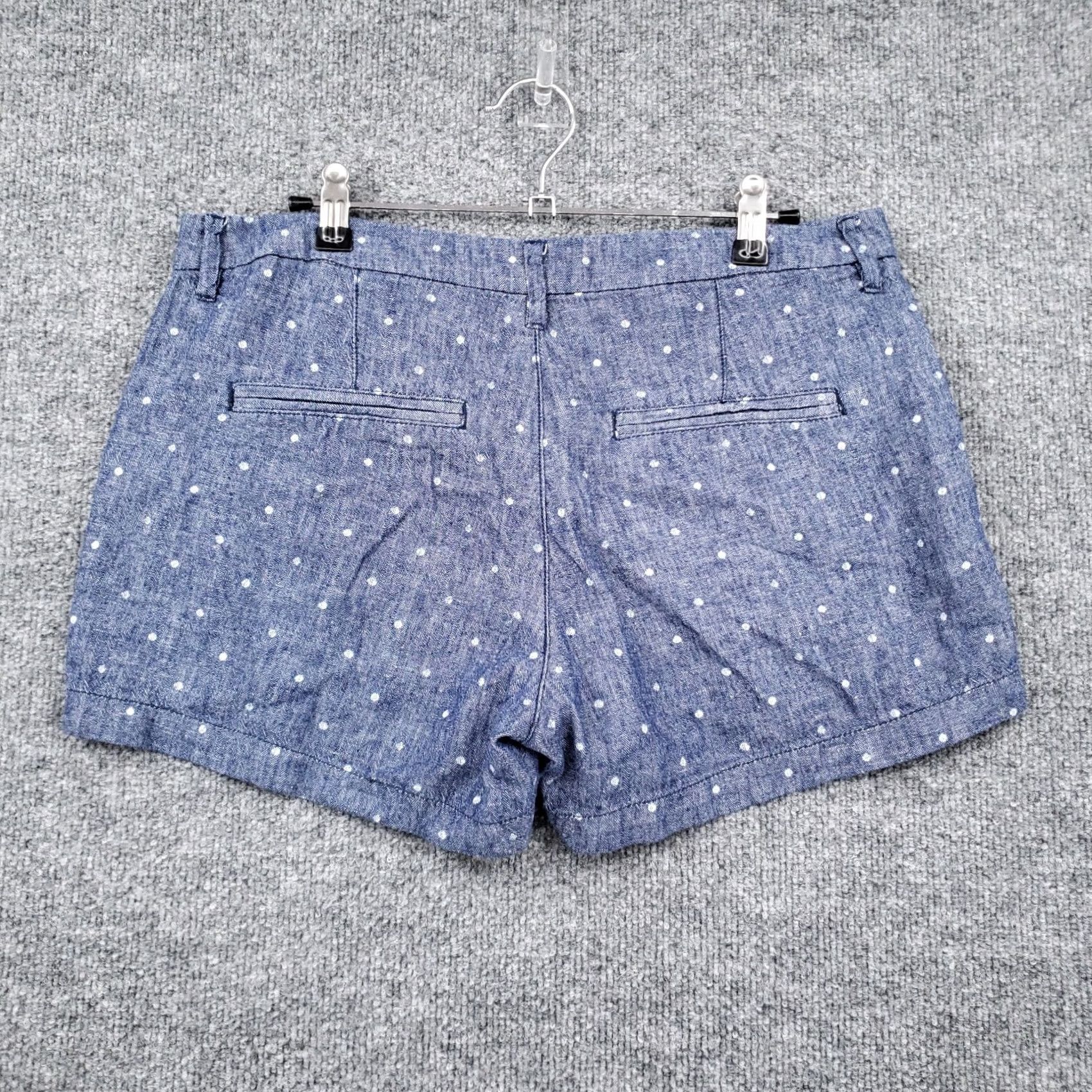 Old Navy Old Navy Shorts Womens 6 Blue Everyday Hot Pants Mid Rise Polka Dots Linen Blend Shorts Adult Regular Blue Polka Dot Casual Mens Womens Girls Teens Size 24" / US 00 / IT 34 - 2 Thumbnail