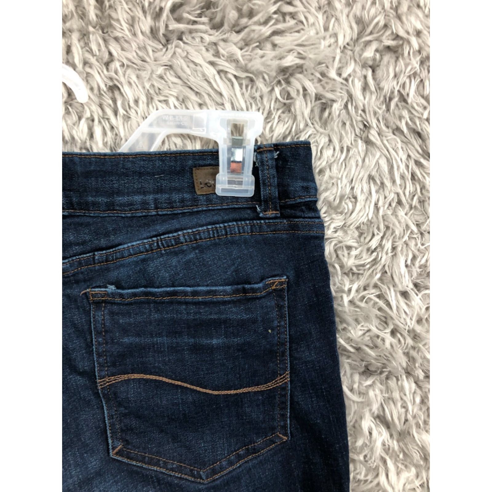 Lee Lee Modern Series Bootcut Jeans Womens 10S Mid Rise Dark Wash Blue Denim 5-Pocket Classic Size 32" / US 10 / IT 46 - 6 Thumbnail