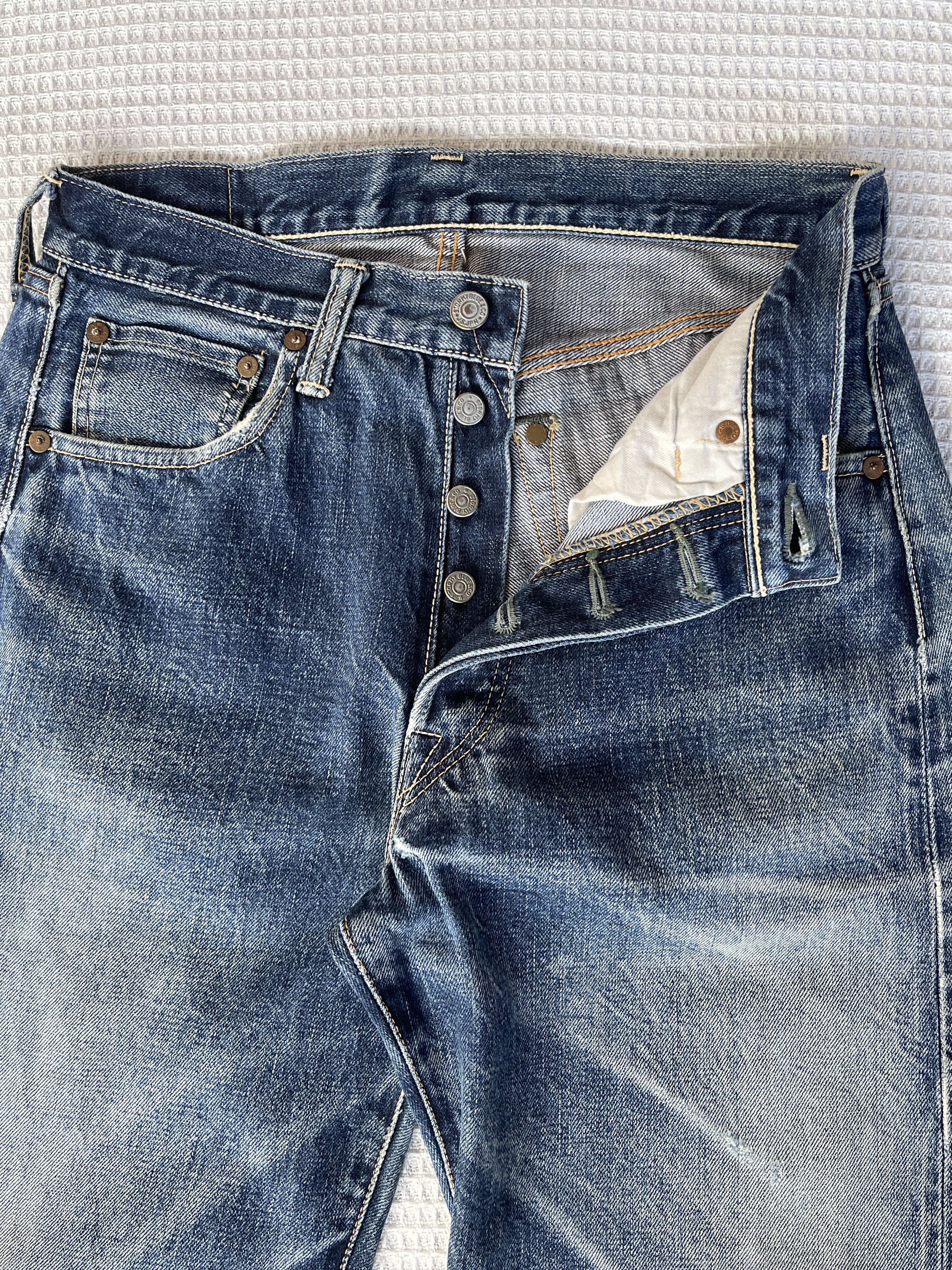 Japanese Brand Last Drop🔥Rare🔥Vtg PHERROW’S Selvedge Distressed Denim Jeans Size US 29 - 5 Thumbnail
