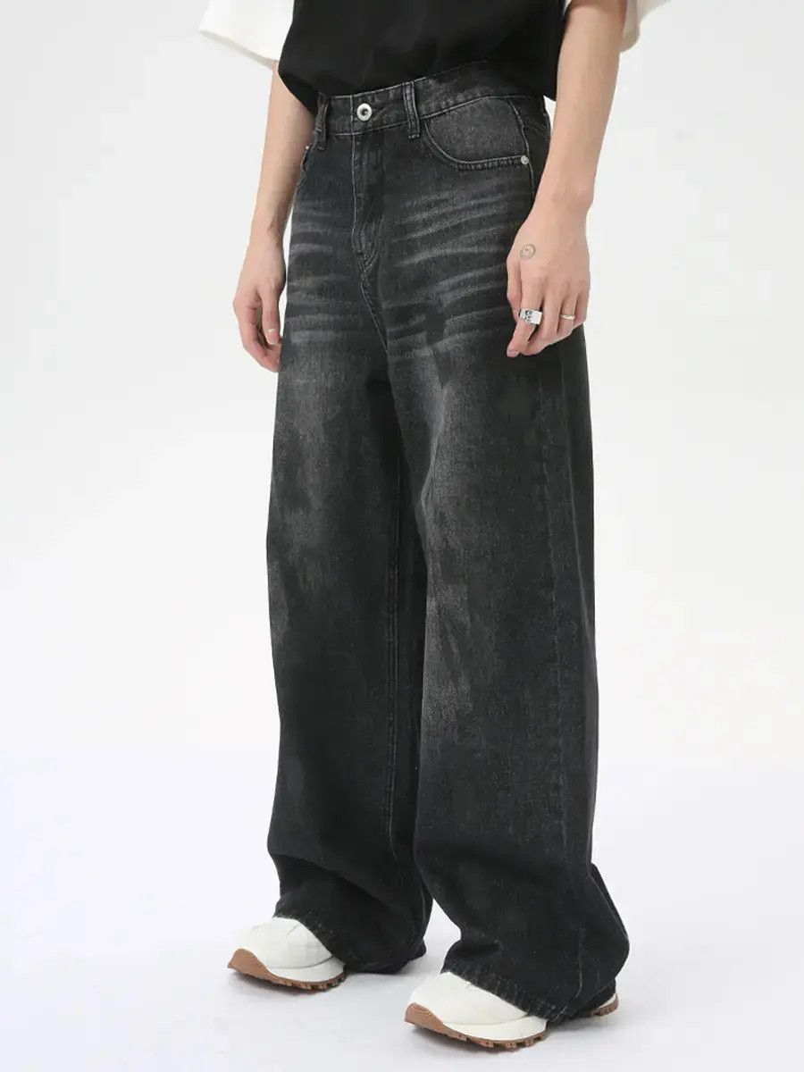 Japanese Brand Retro loose straight leg high street jeans Size US 32 / EU 48 - 1 Thumbnail