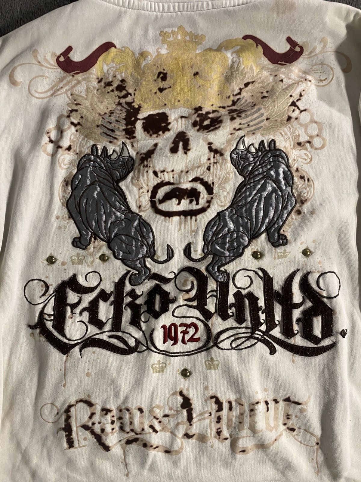 Ecko Unltd. × Marc Ecko Vintage Rare White Zip Hoodie Ecko Unltd / Mark Ecko 2000x Size US XL / EU 56 / 4 - 9 Thumbnail