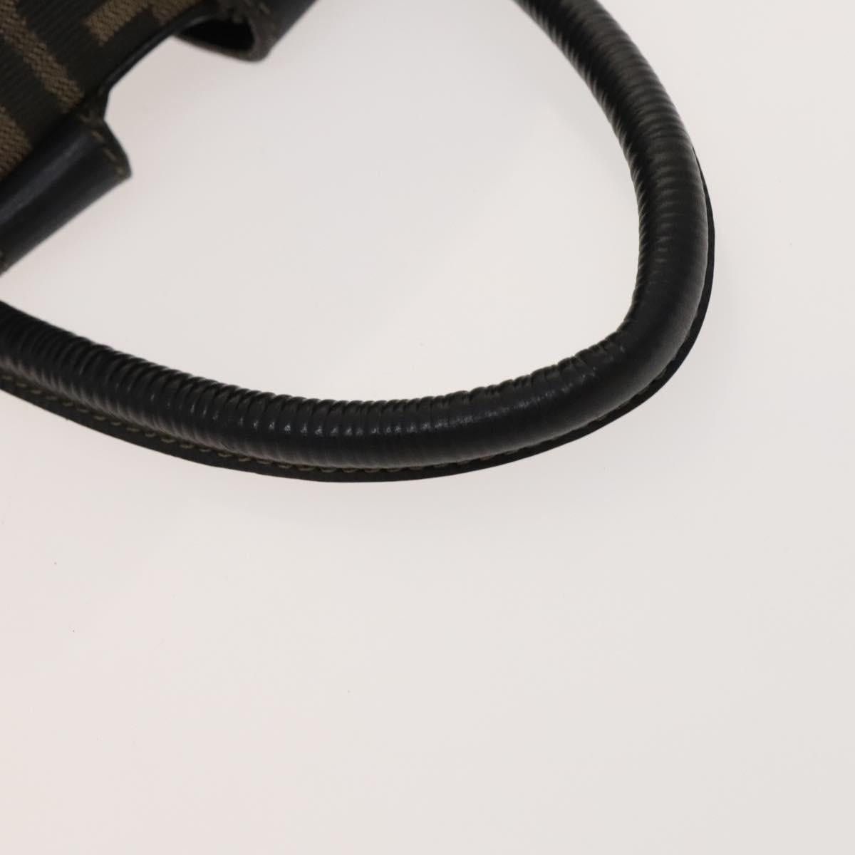 FENDI Zucca Canvas Backpack Black Brown Gold