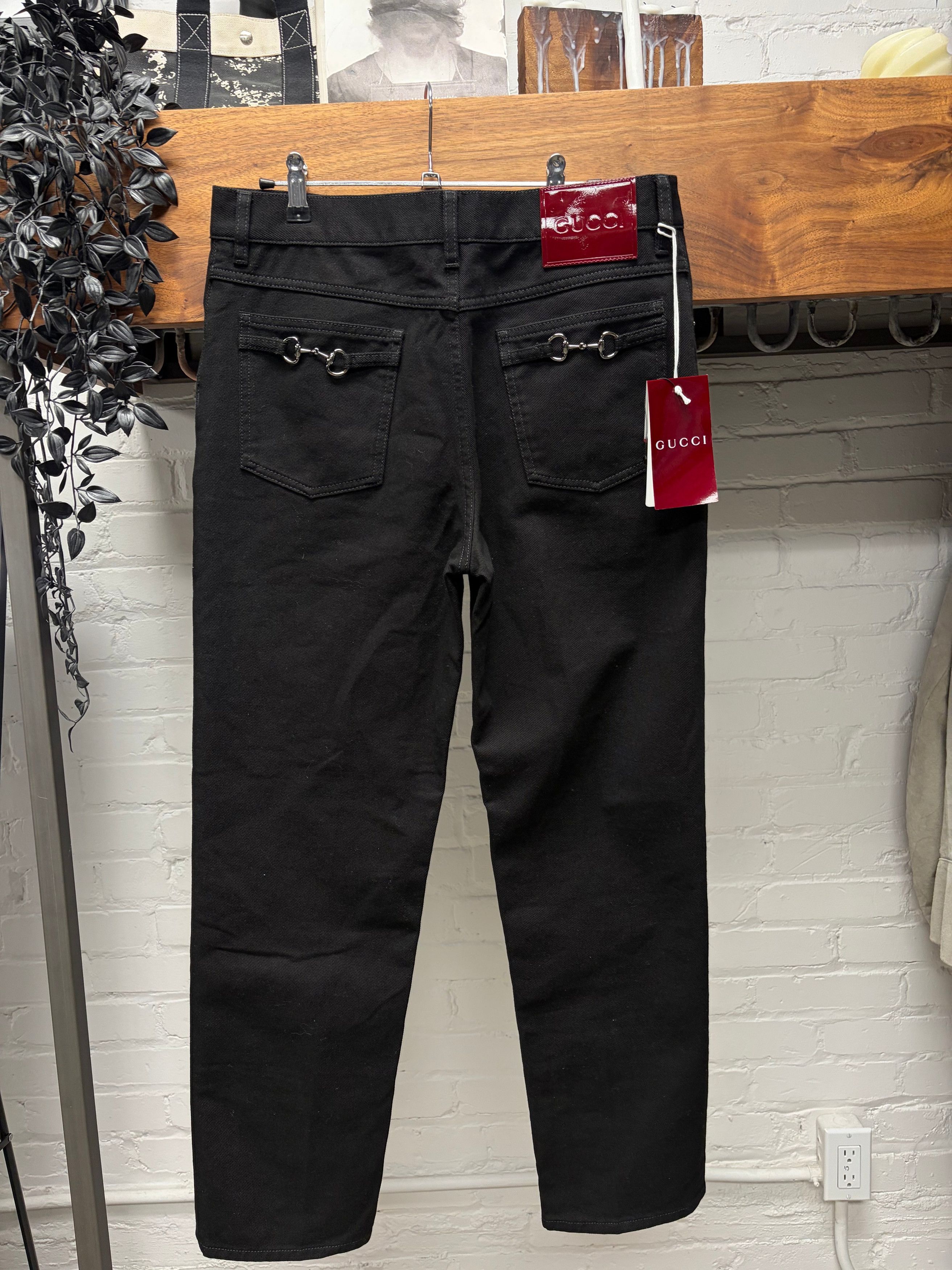 Gucci Gucci by Demna ‘Horsebit’ Back Pocket Black Bootcut Jeans Size US 32 / EU 48 - 1 Thumbnail