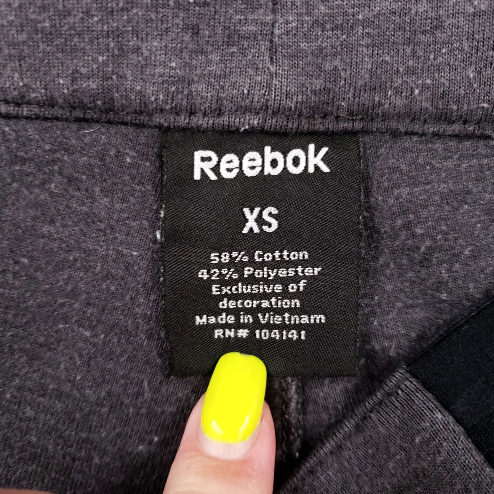 Reebok Reebok Pants XS Gray Jogger Skinny Mid Rise Flat Front Drawstring Cotton Womens Size 26" / US 2 / IT 38 - 3 Thumbnail