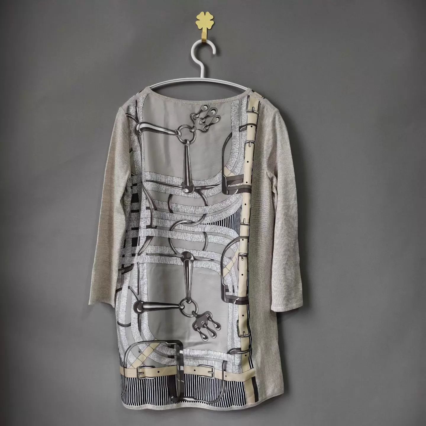 Hermes HERMES Wool Paneled Silk Dress size 34 99 Size XS / US 0-2 / IT 36-38 - 2 Thumbnail