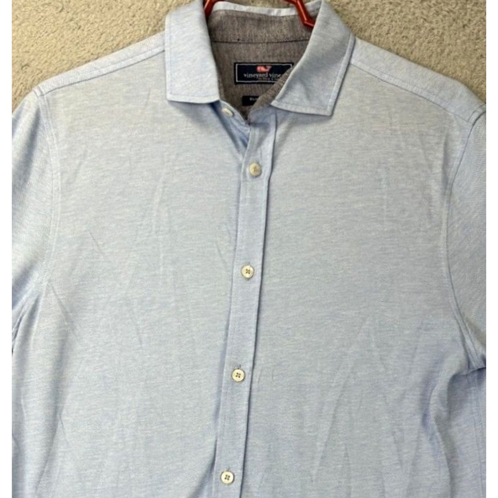 Vineyard Vines Vineyard Vines Shirt Adult Small Light Blue Slim Fit Button Up Long Sleeve Mens Size US S / EU 44-46 / 1 - 2 Thumbnail
