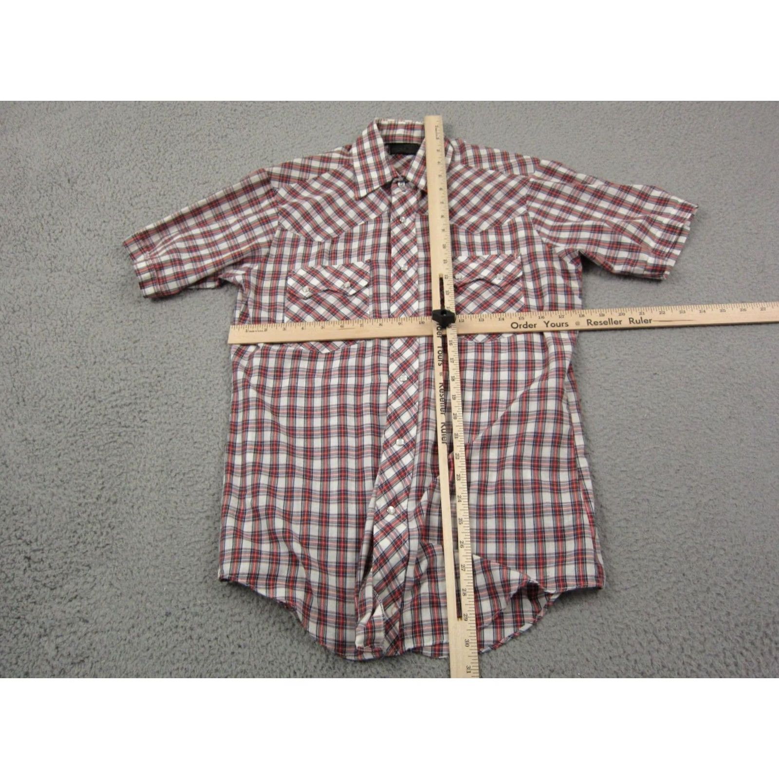 Vintage VINTAGE Woolworth Shirt Mens Small Red Blue White Western Snap Cowboy Rodeo 60s Size US S / EU 44-46 / 1 - 6 Thumbnail