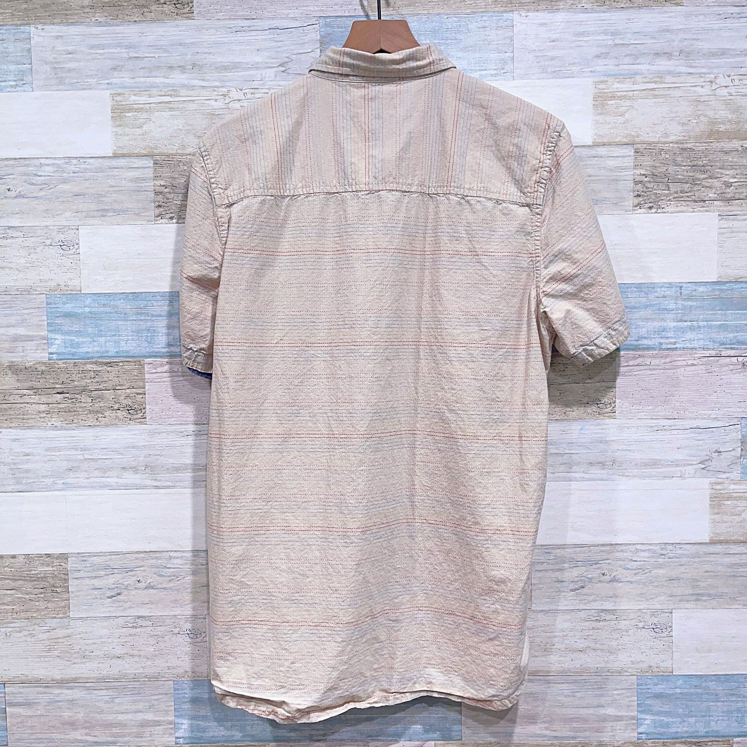 Other Toad & Co Organic Cotton Lawn Shirt Beige Stripe Slim Mens L Size US L / EU 52-54 / 3 - 3 Thumbnail