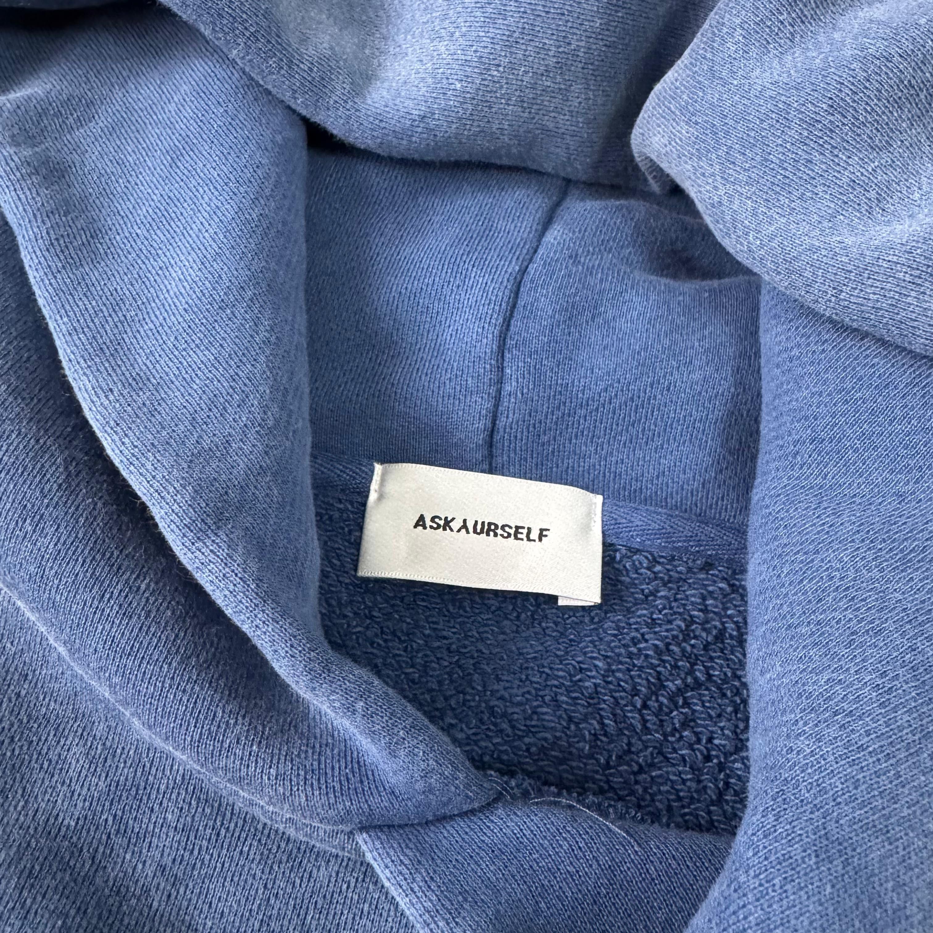 Askyurself Navy Vintage Banned Ripped Pocket Oversized Hoodie Size US XL / EU 56 / 4 - 6 Thumbnail