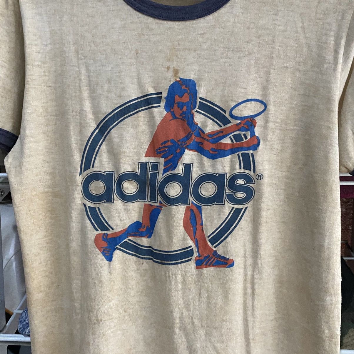 Adidas VTG 70-80s Adidas Stan Smith Tennis Ringer T-Shirt M Trefoil Size US S / EU 44-46 / 1 - 5 Thumbnail