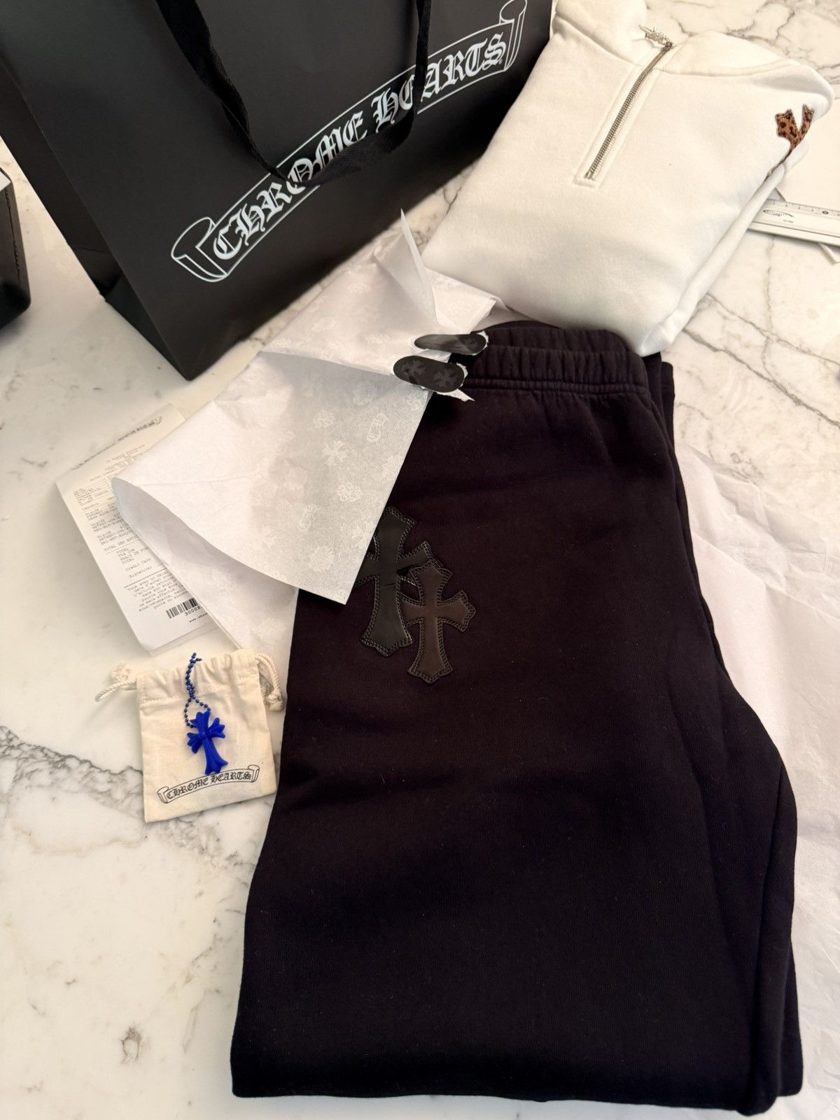 Chrome Hearts Sweat pants paper jam full of patches Size US 38 / EU 54 - 1 Thumbnail