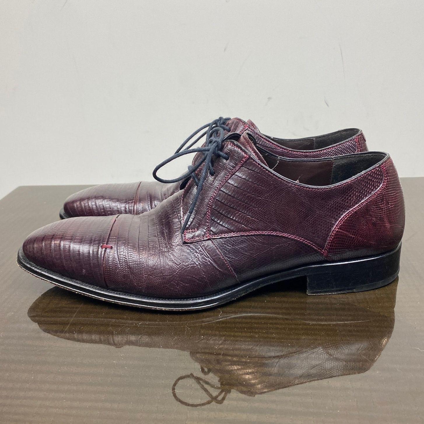 Mezlan Mezlan Valdez Genuine Lizard Cap Toe Derby Oxfords 8M Size US 8 / EU 41 - 5 Thumbnail