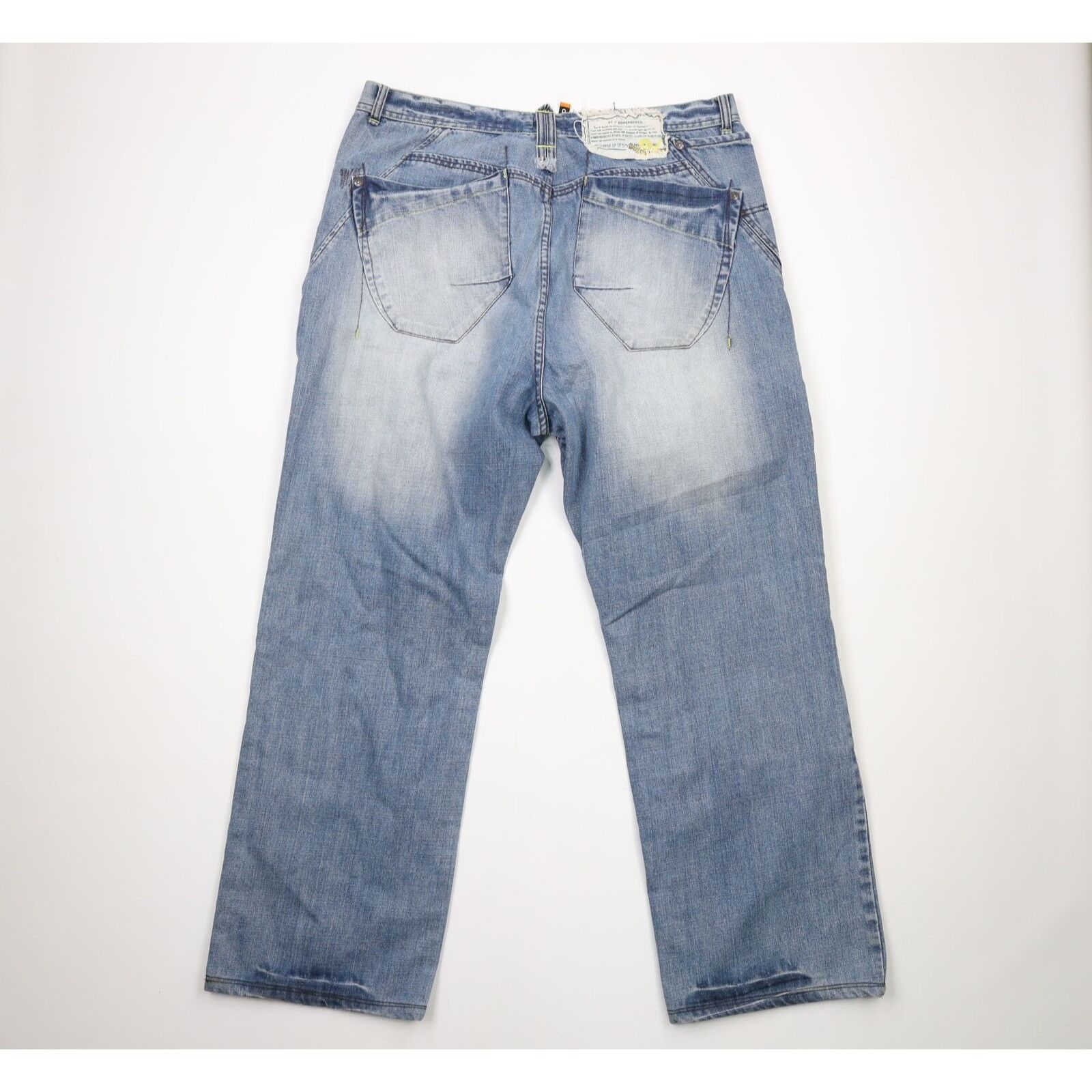 Akademiks × Vintage Vintage Streetwear Distressed Baggy Loose Fit Wide Leg Jeans Size US 42 / EU 58 - 7 Thumbnail