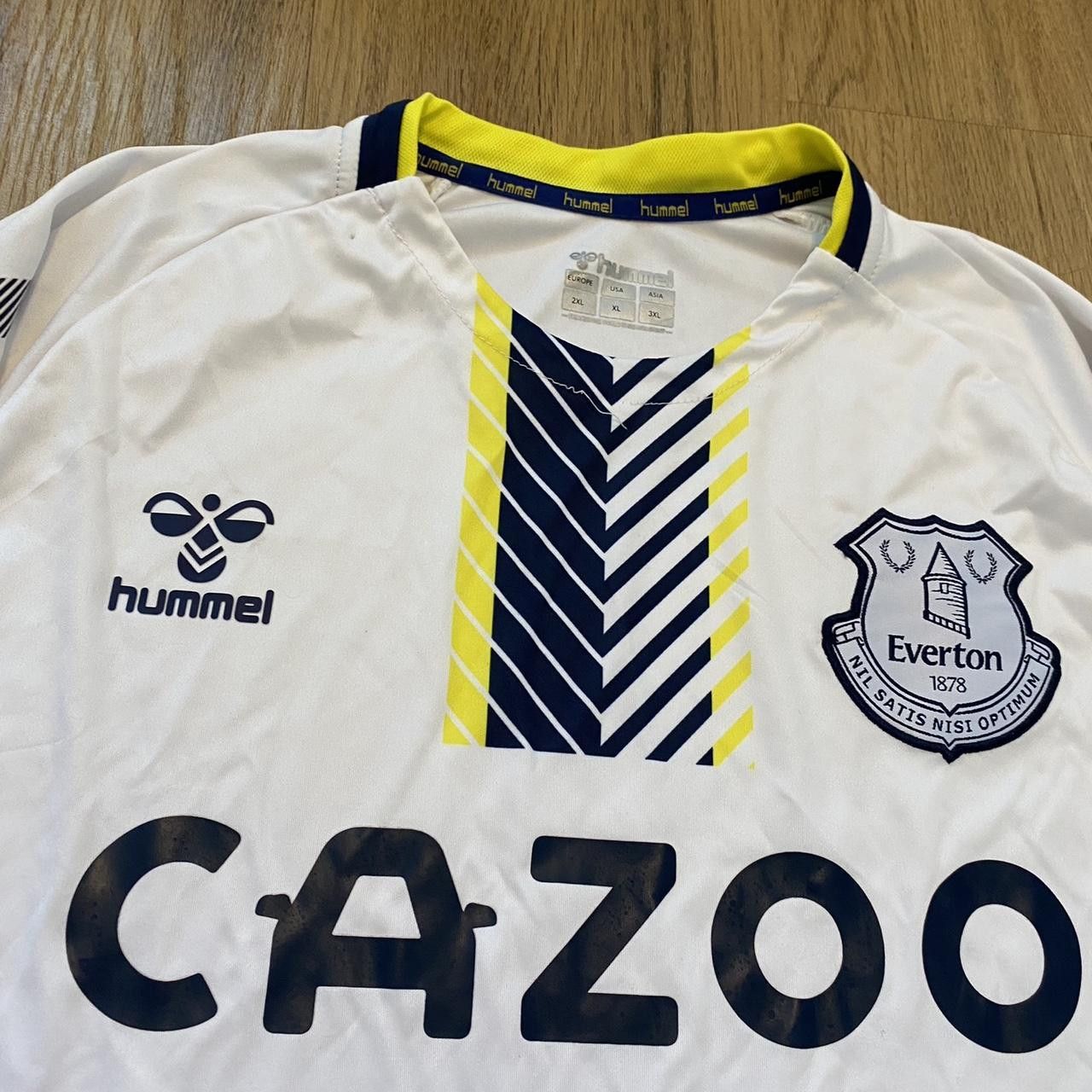 Hummel 2022-23 Everton Away Hummel Football Shirt Premier League Size US XXL / EU 58 / 5 - 2 Thumbnail