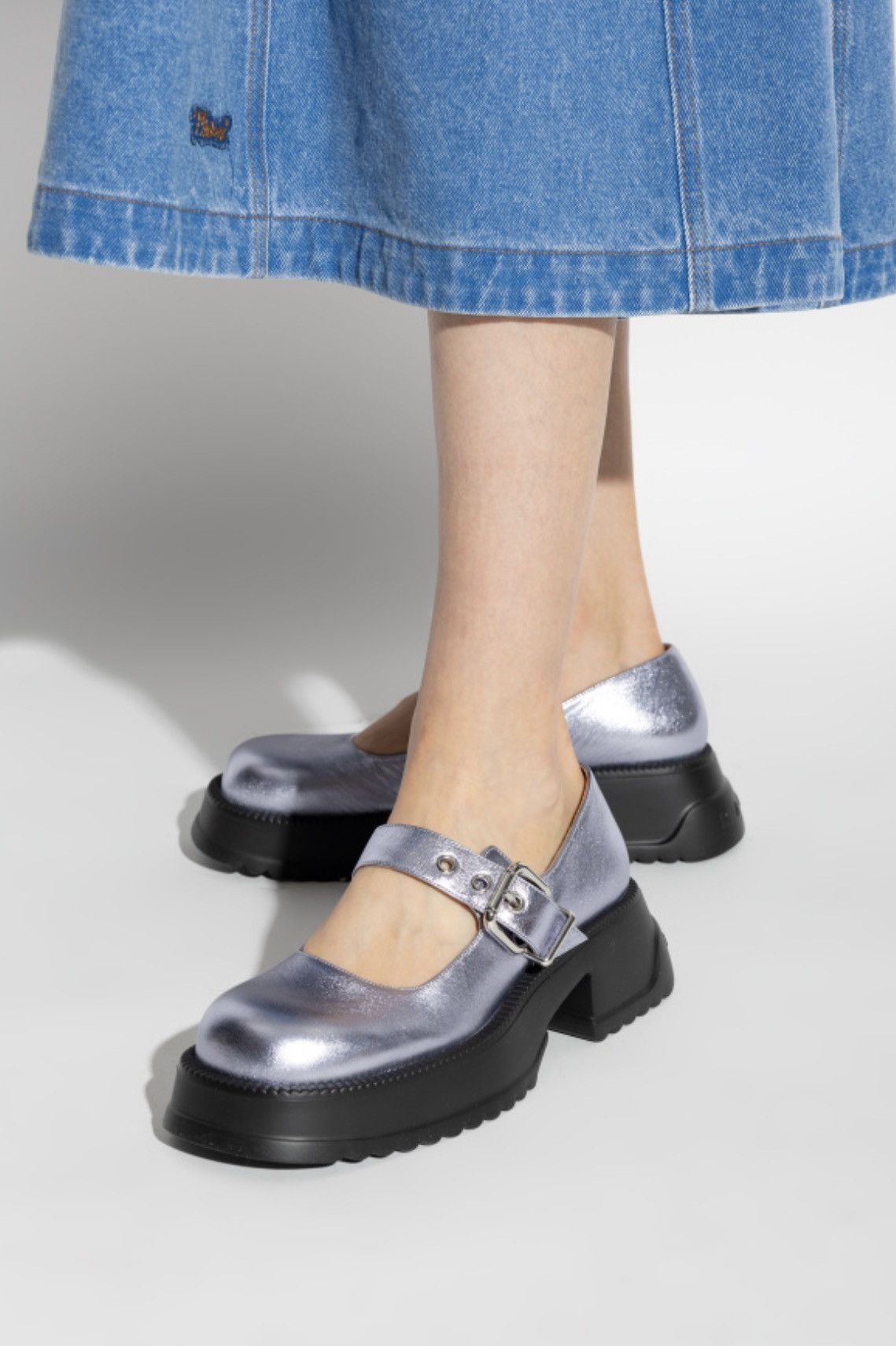 Marni Marni Blue Leather Mary Jane Platform Loafers size 39 Size US 9 / IT 39 - 2 Thumbnail