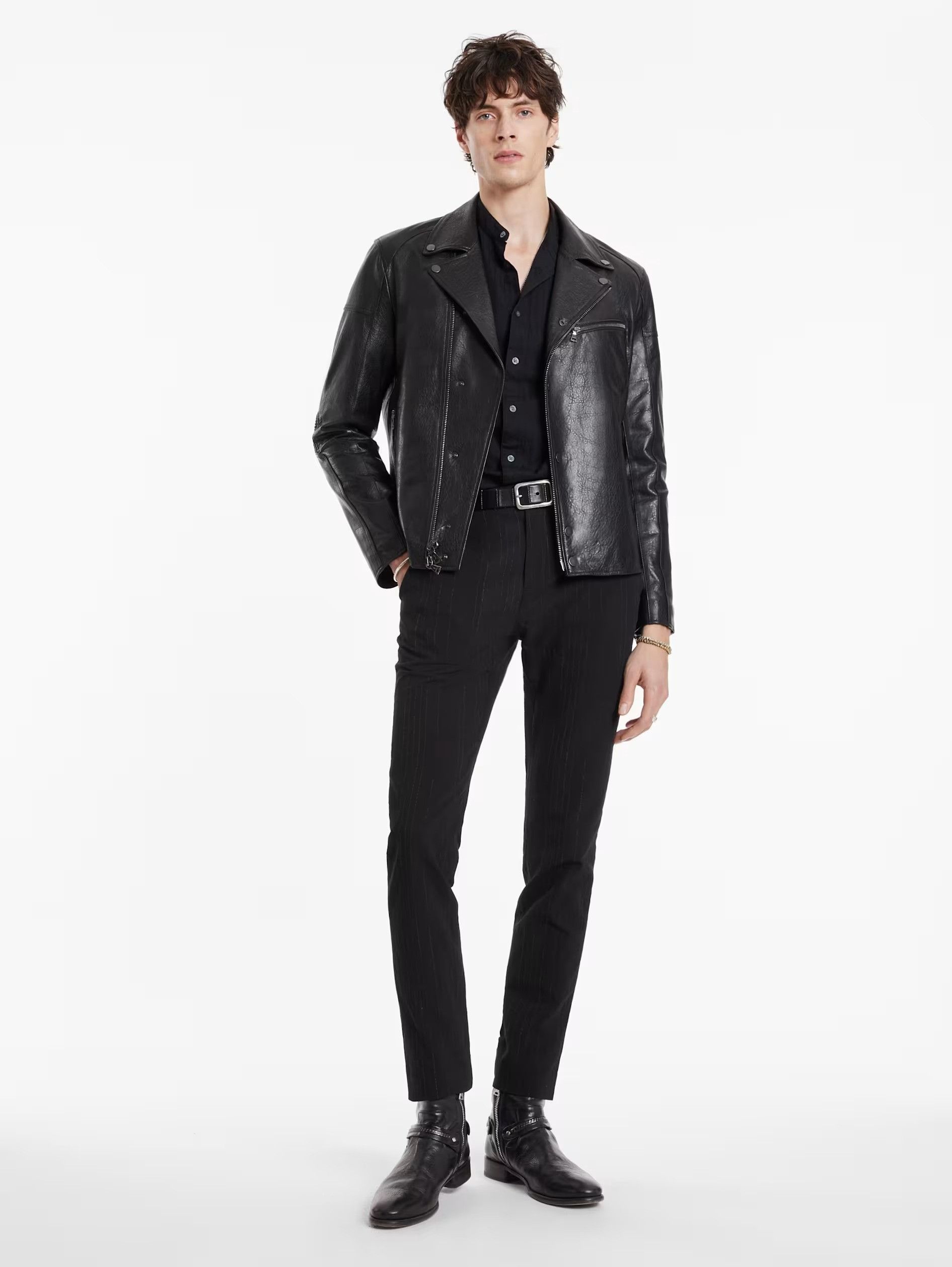 John Varvatos $1998 John Varvatos Rawley Biker Jacket Size US M / EU 48-50 / 2 - 6 Thumbnail