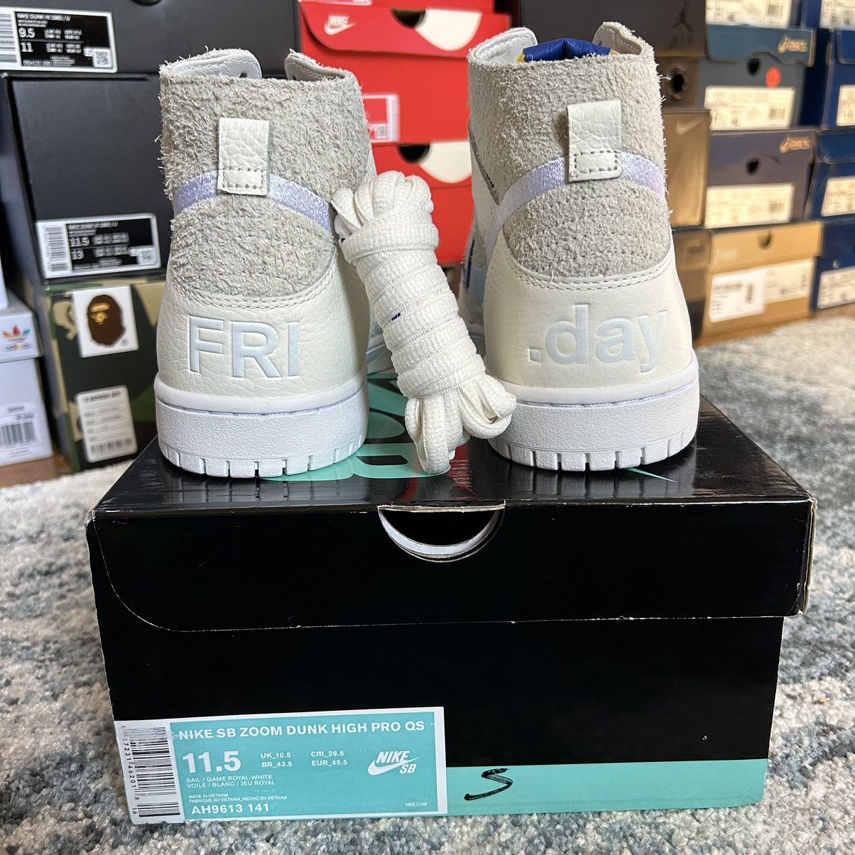 Nike × Soulland NiKE SB ZOOM DUNK HiGH PRO FRi.day Part 02 SAiL GAME ROYAL Size US 11.5 / EU 44-45 - 10 Thumbnail