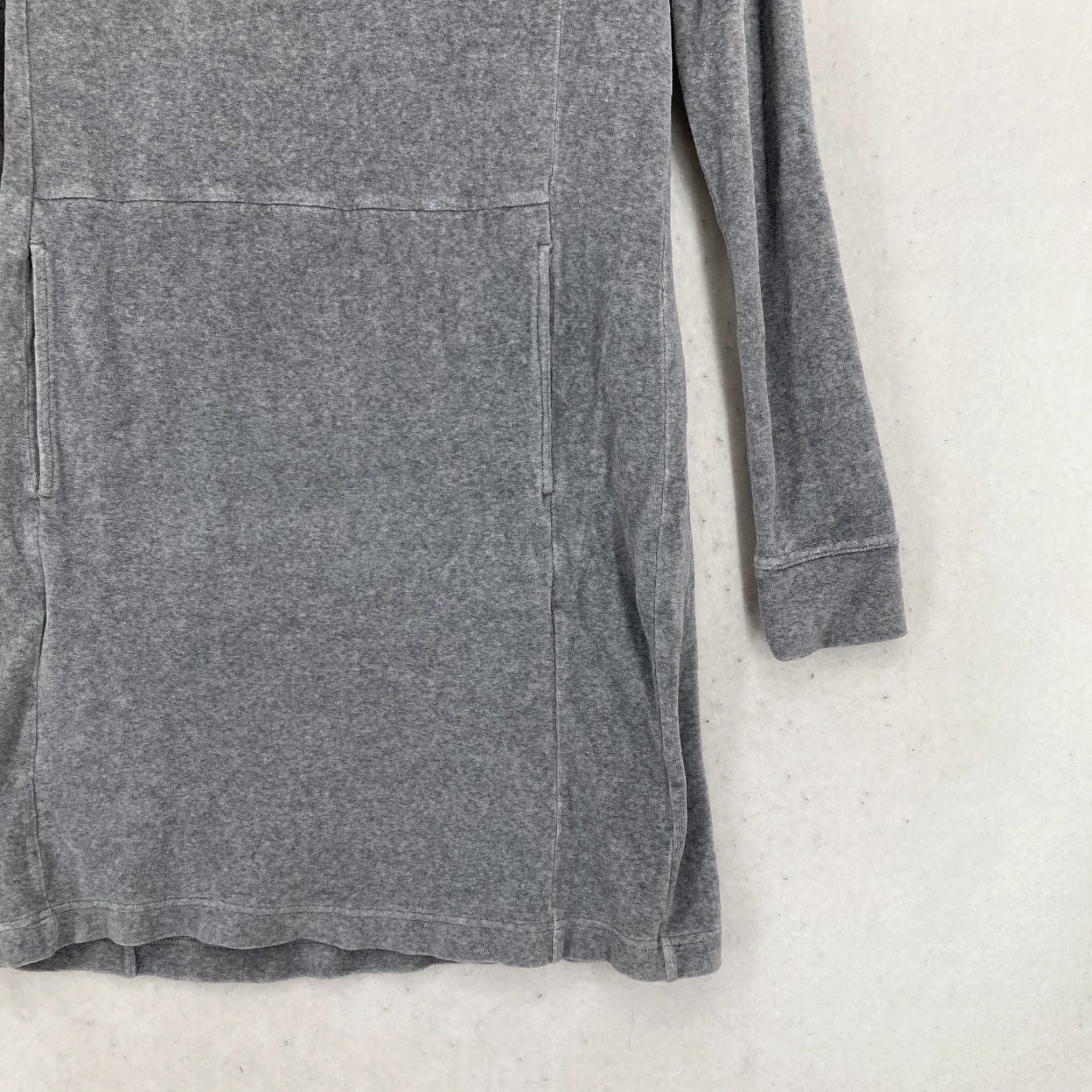 Athleta Athleta Pullover Womens Small Cowl Neck Gray Velour Tunic Relaxed Fit Sweater Size S / US 4 / IT 40 - 3 Thumbnail